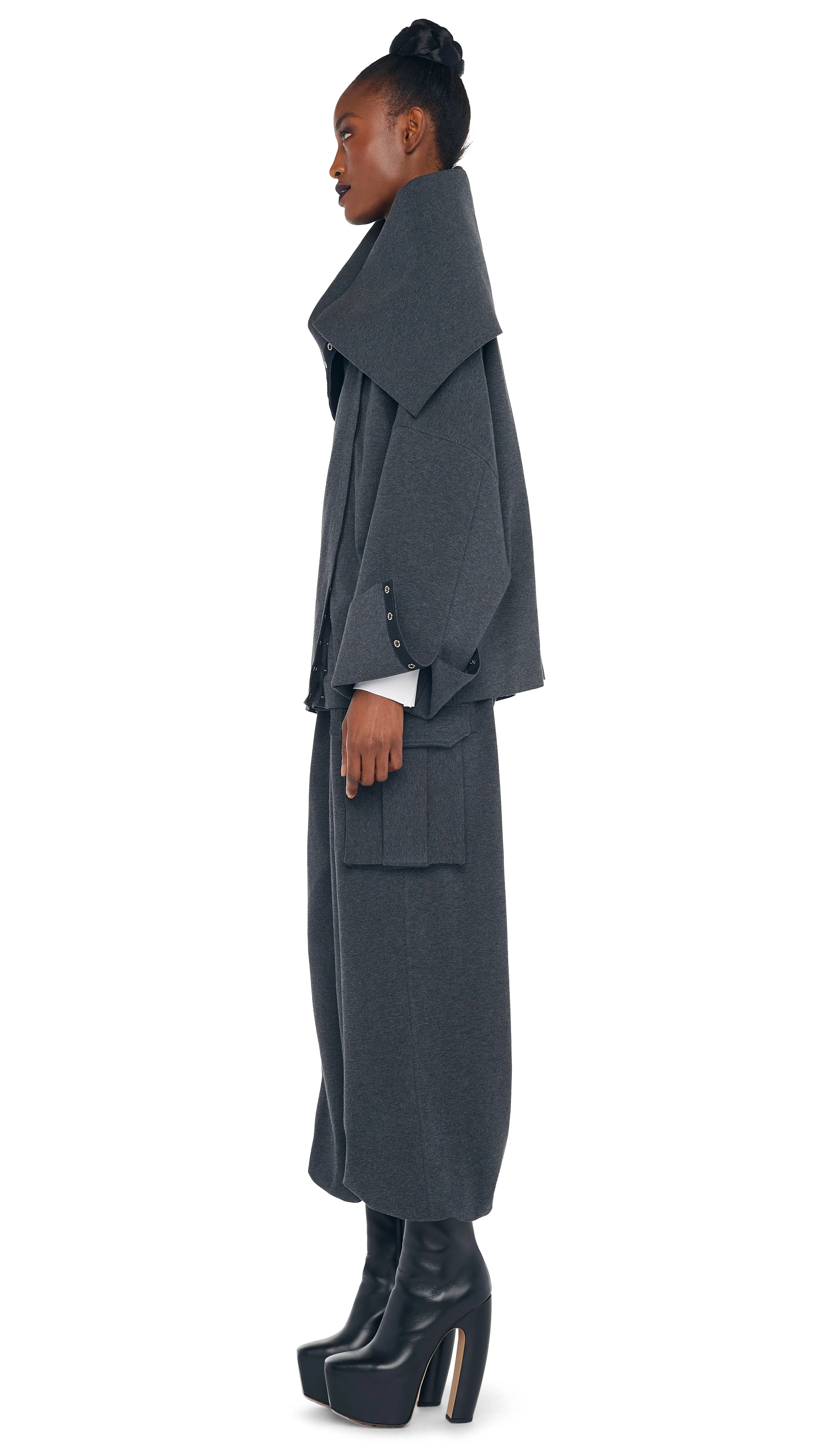 OVERSIZED SIDE SNAP JACKET sold by Norma Kamali product image thumbnail 2