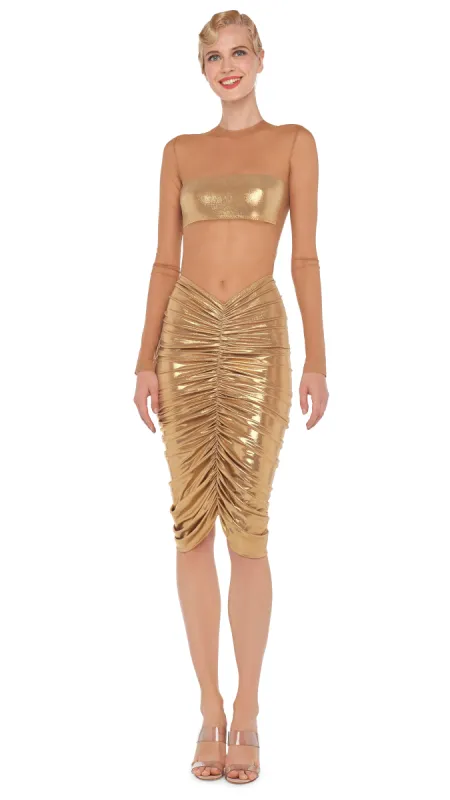 LONG SLEEVE DASH APPLIQUE TOP sold by Norma Kamali