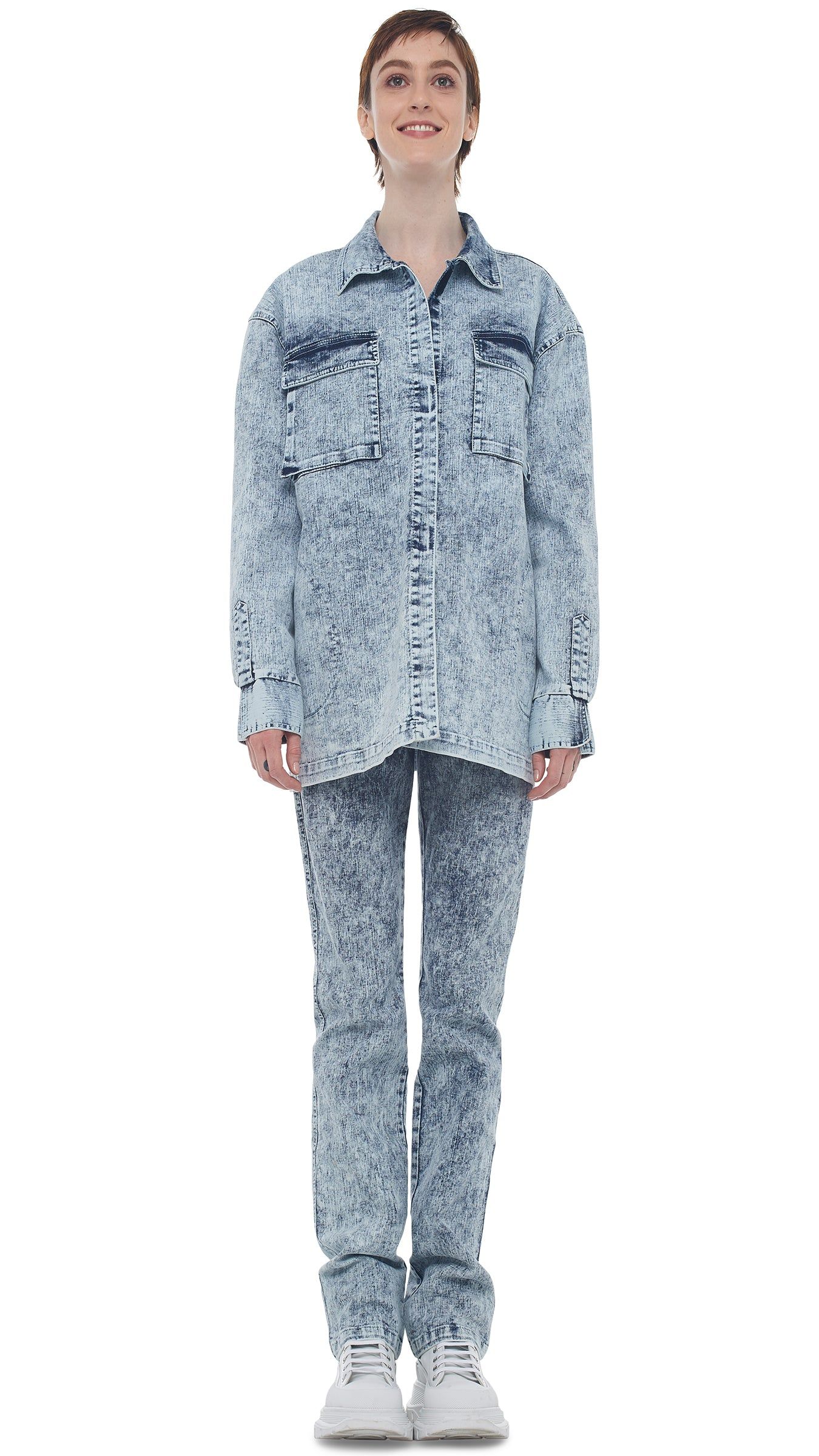 OVERSIZED BF NK CARGO SHIRT sold by Norma Kamali