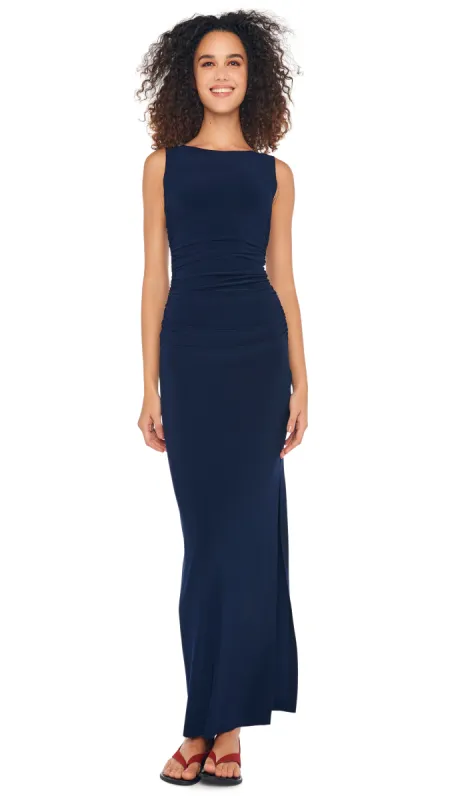 SLEEVELESS SHIRRED WAIST GOWN sold by Norma Kamali