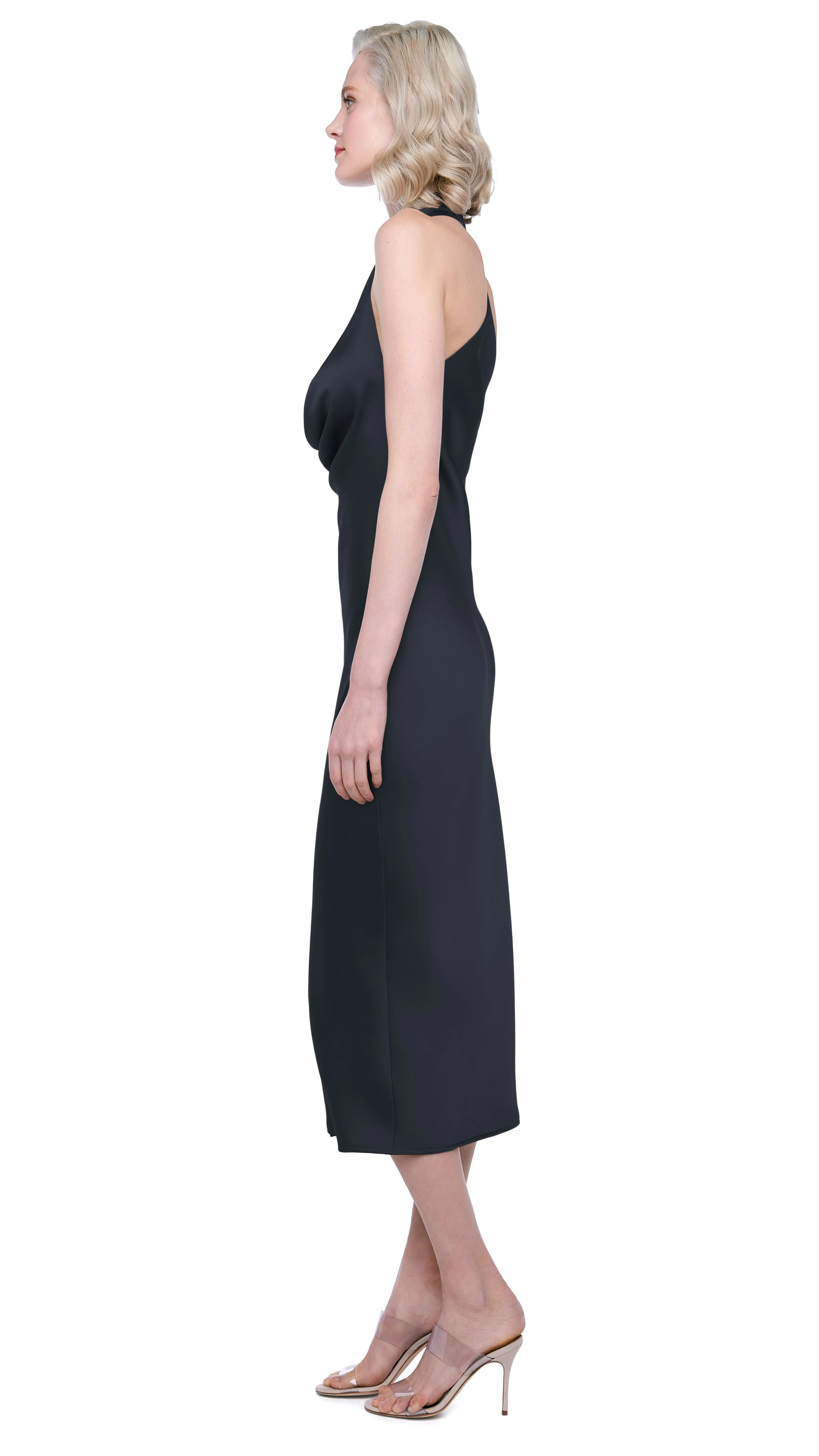 HALTER DRAPE DRESS TO MIDCALF sold by Norma Kamali product image thumbnail 2