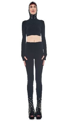 STAR STUDDED SPAT LEGGING sold by Norma Kamali