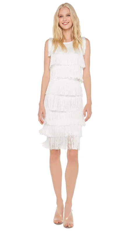 SLEEVELESS SHORT FRINGE TEE sold by Norma Kamali