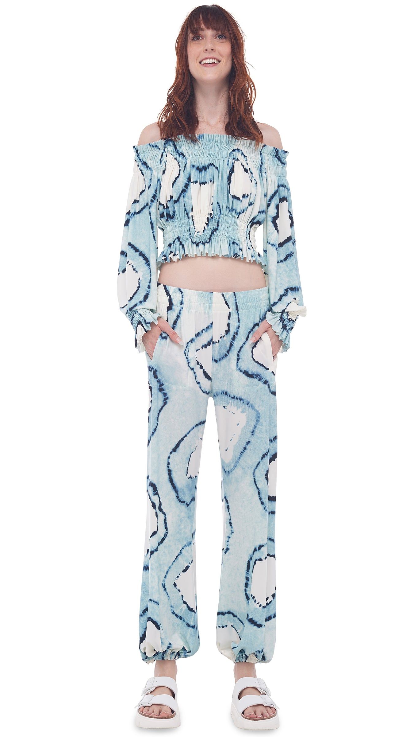 CROPPED PEASANT TOP sold by Norma Kamali