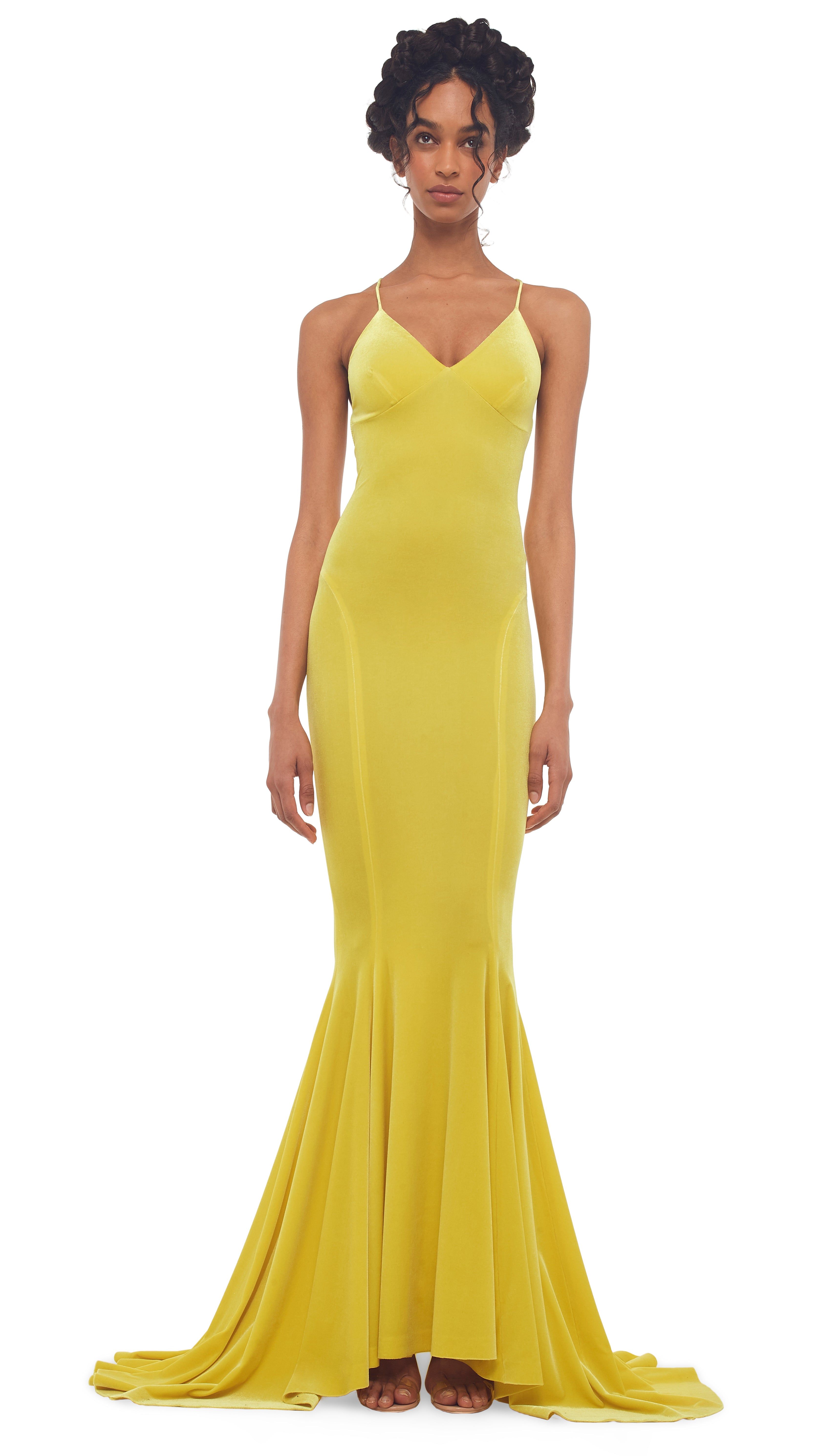 LOW BACK FISHTAIL GOWN sold by Norma Kamali