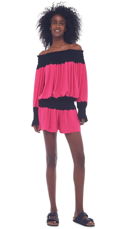 SPLICED PEASANT JUMPSHORT sold by Norma Kamali