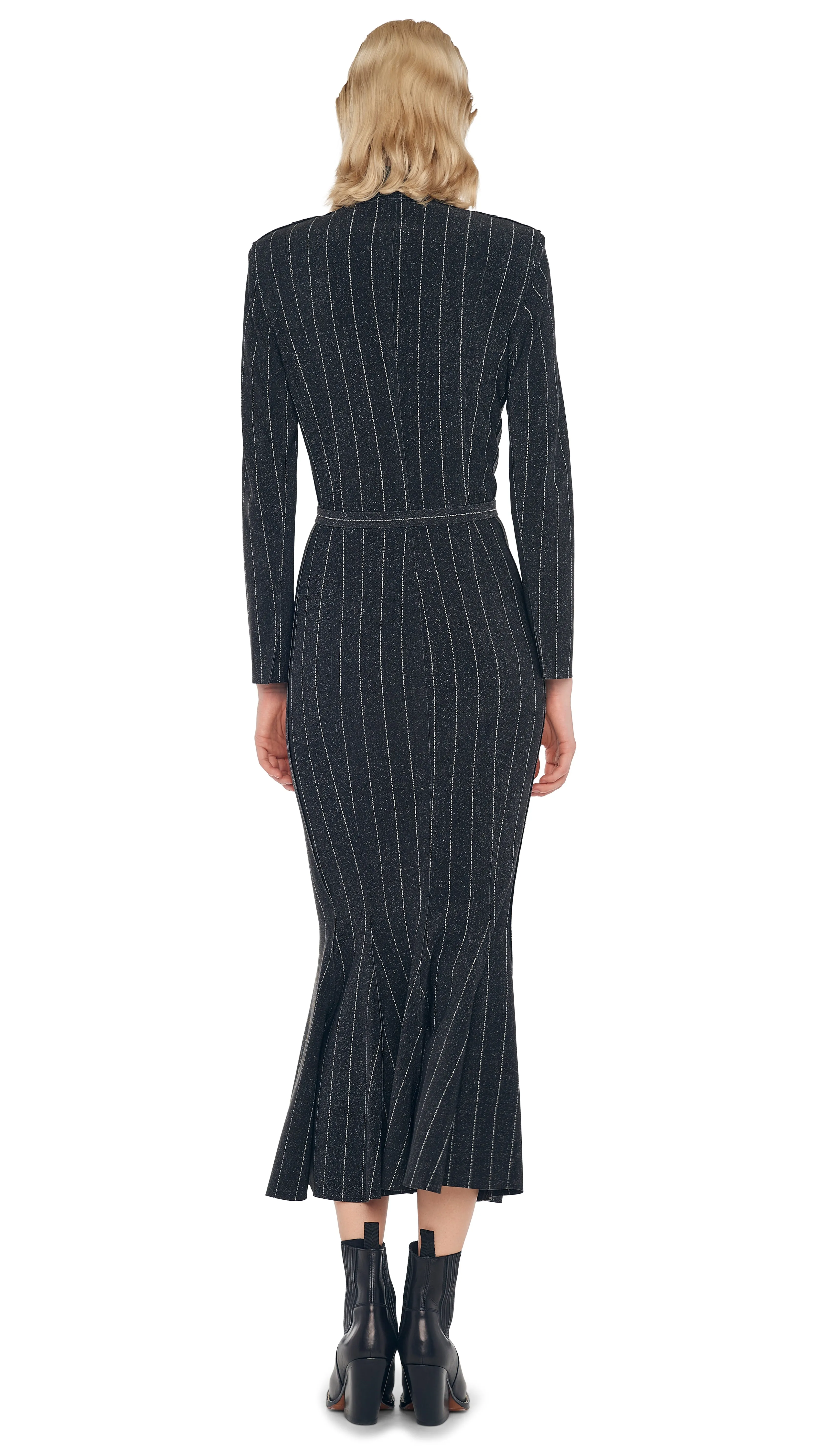 SINGLE BREASTED FISHTAIL DRESS sold by Norma Kamali product image thumbnail 3