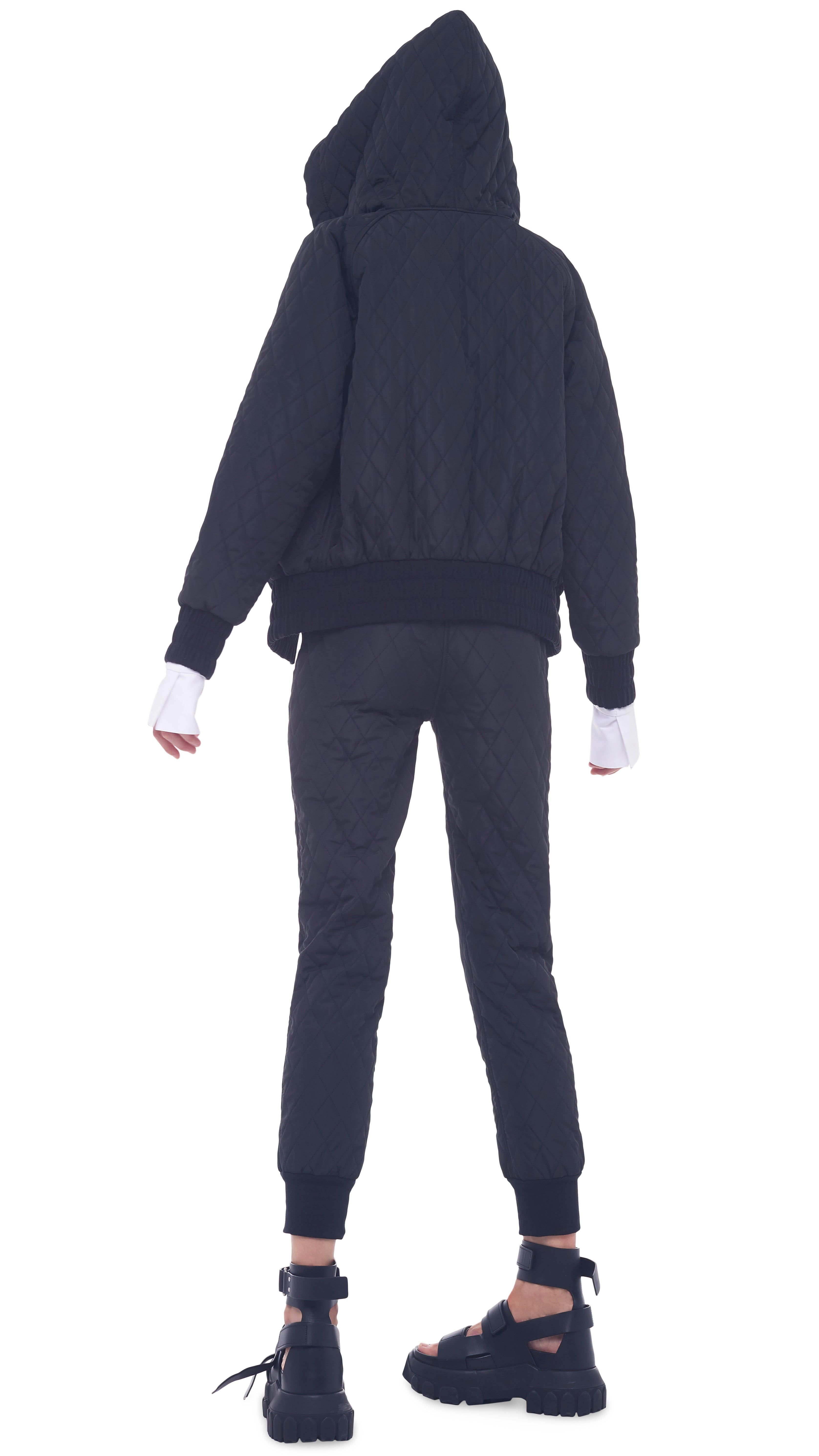 QUILTED HOOD BOMBER JACKET sold by Norma Kamali product image thumbnail 3