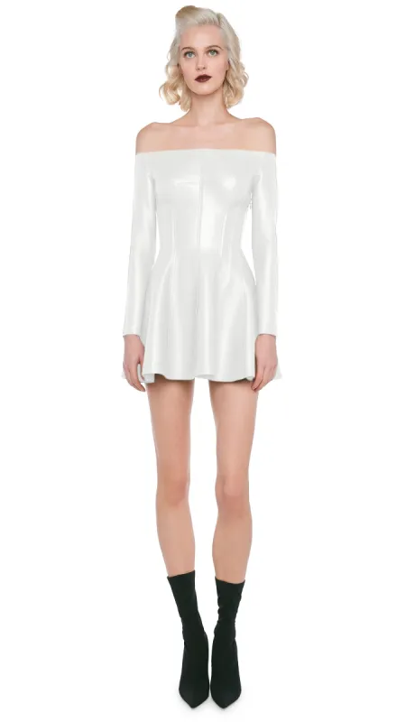 OFF SHOULDER GRACE MINI DRESS sold by Norma Kamali