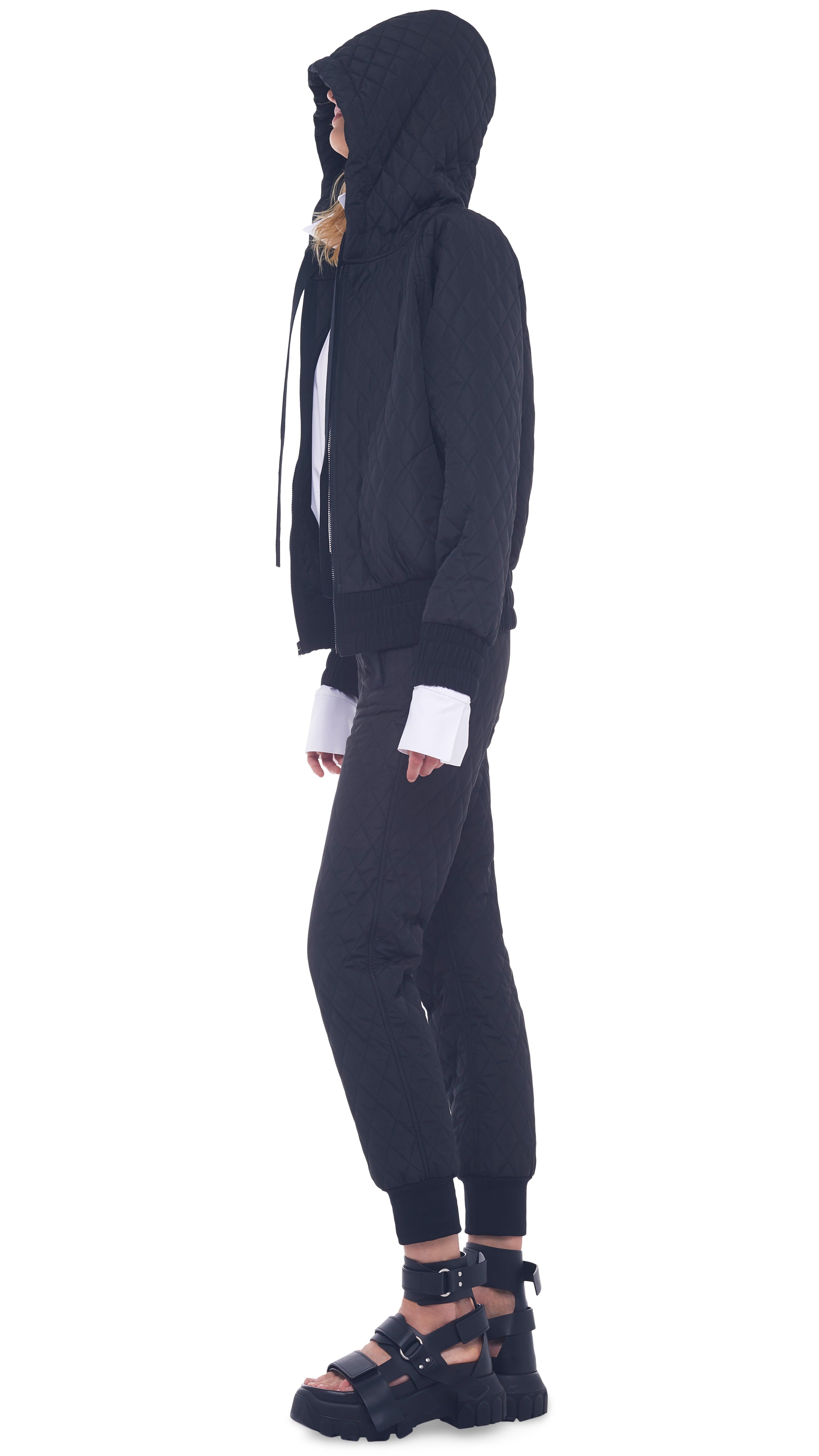 QUILTED HOOD BOMBER JACKET sold by Norma Kamali product image thumbnail 2