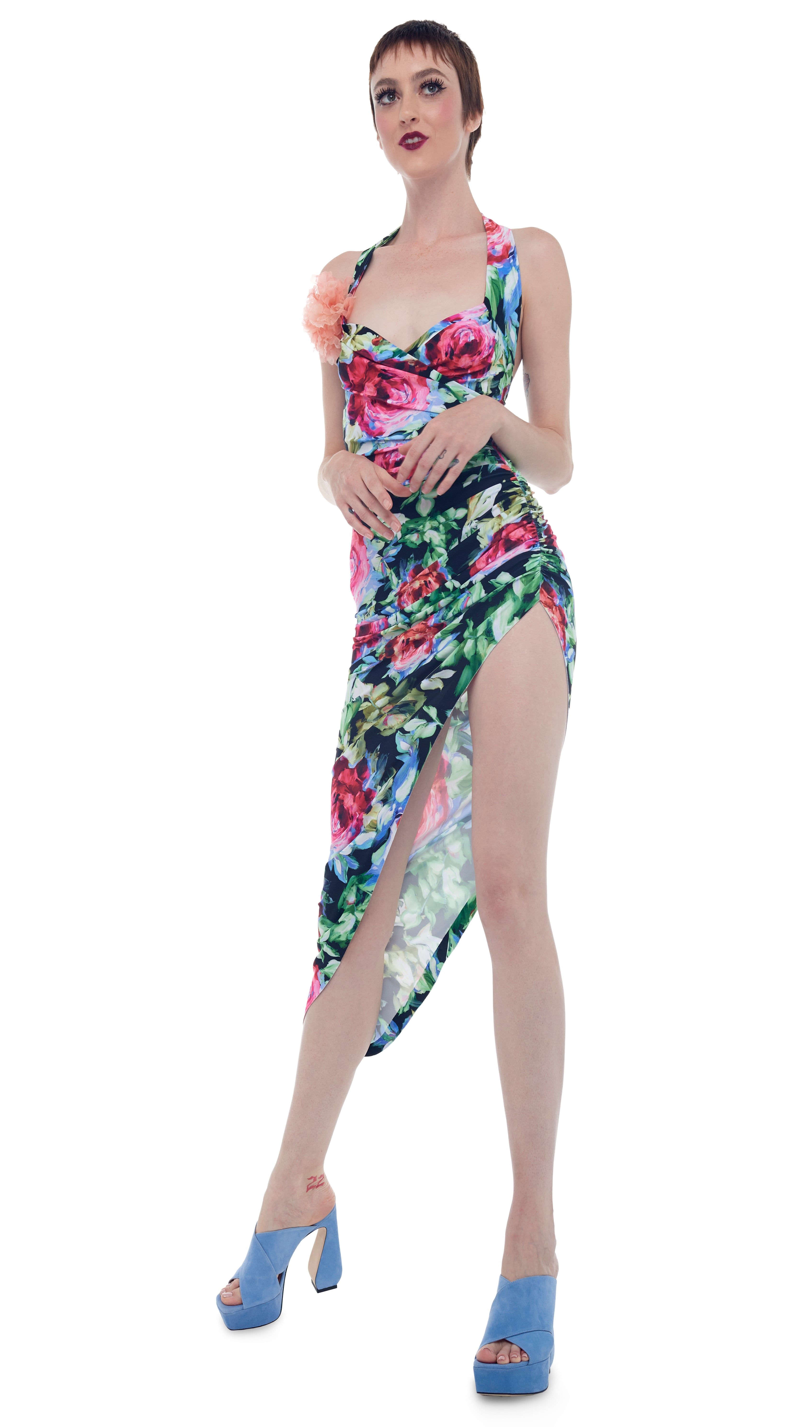 CAYLA SIDE DRAPE GOWN sold by Norma Kamali product image thumbnail 4