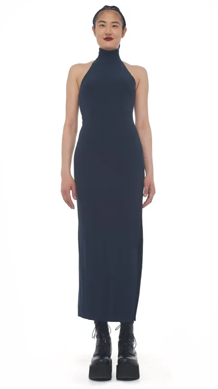 HALTER TURTLE SIDE SLIT GOWN sold by Norma Kamali