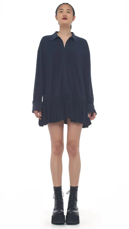 OVERSIZE BF RUFFLE NK SHIRT sold by Norma Kamali