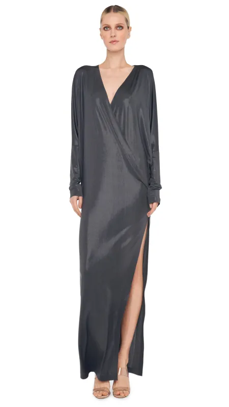 DOLMAN WRAP GOWN W/ SIDE SLIT sold by Norma Kamali