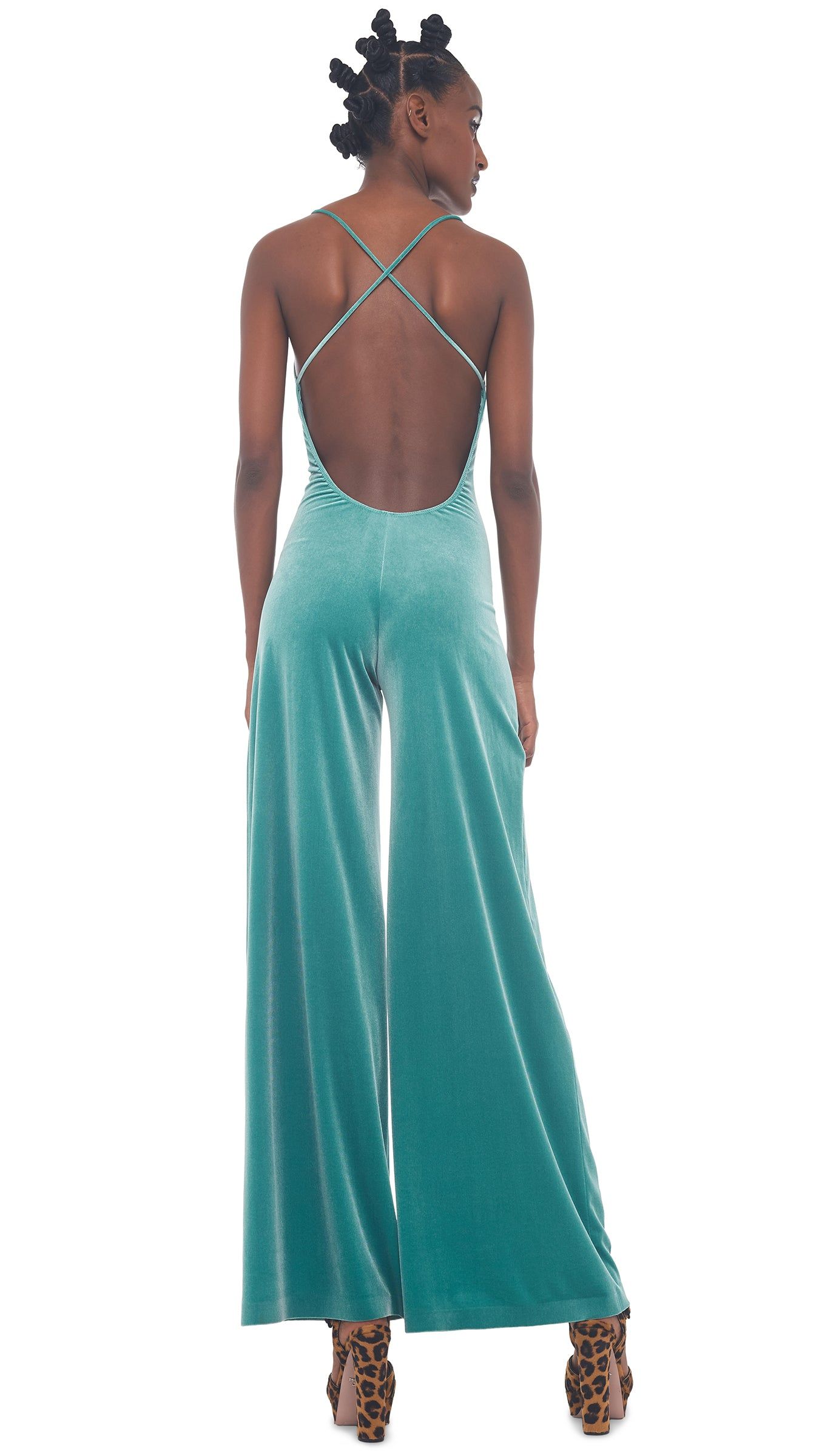 LOW BACK SLIP JUMPSUIT sold by Norma Kamali product image thumbnail 3