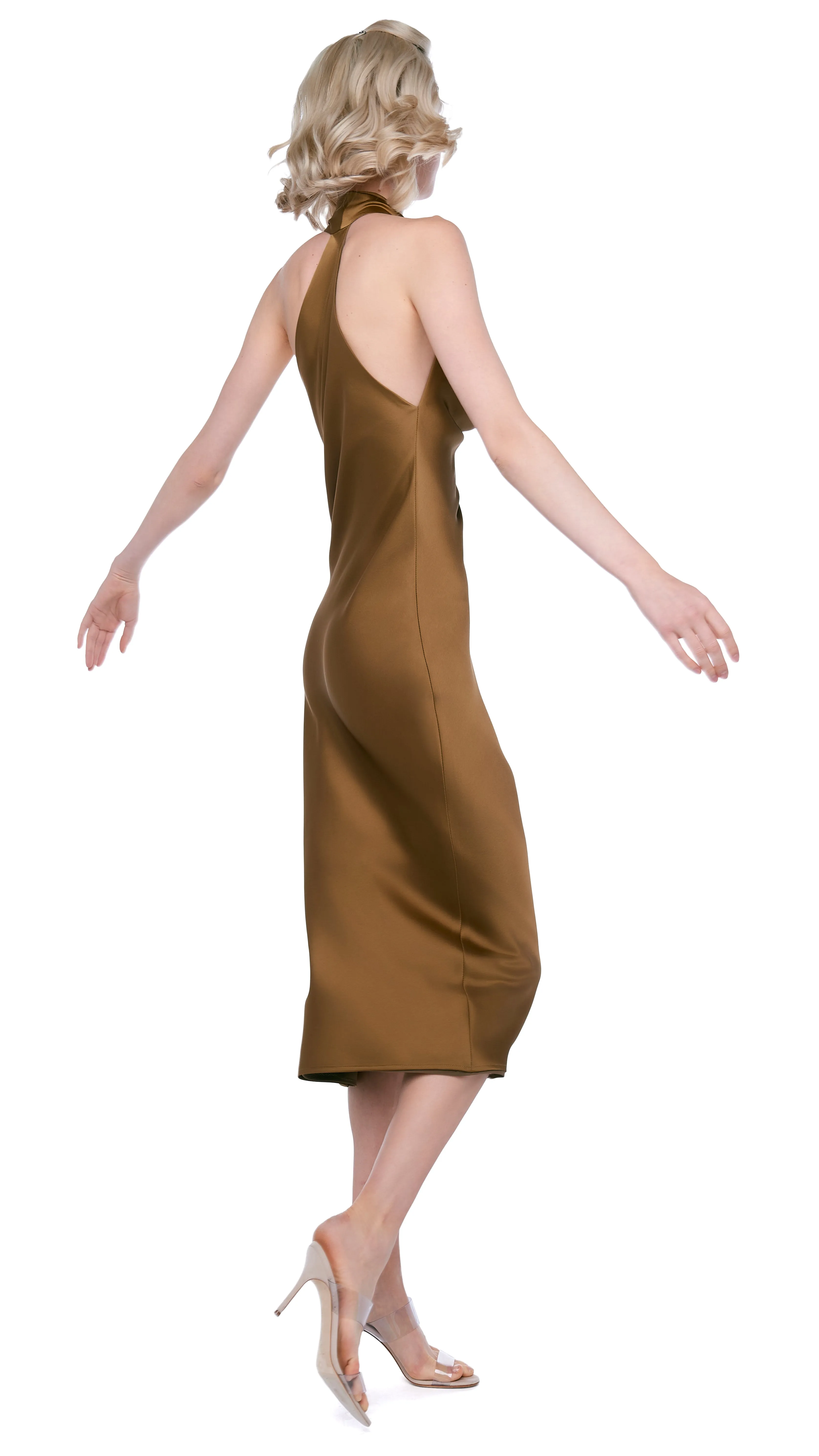 HALTER DRAPE DRESS TO MIDCALF sold by Norma Kamali product image thumbnail 4