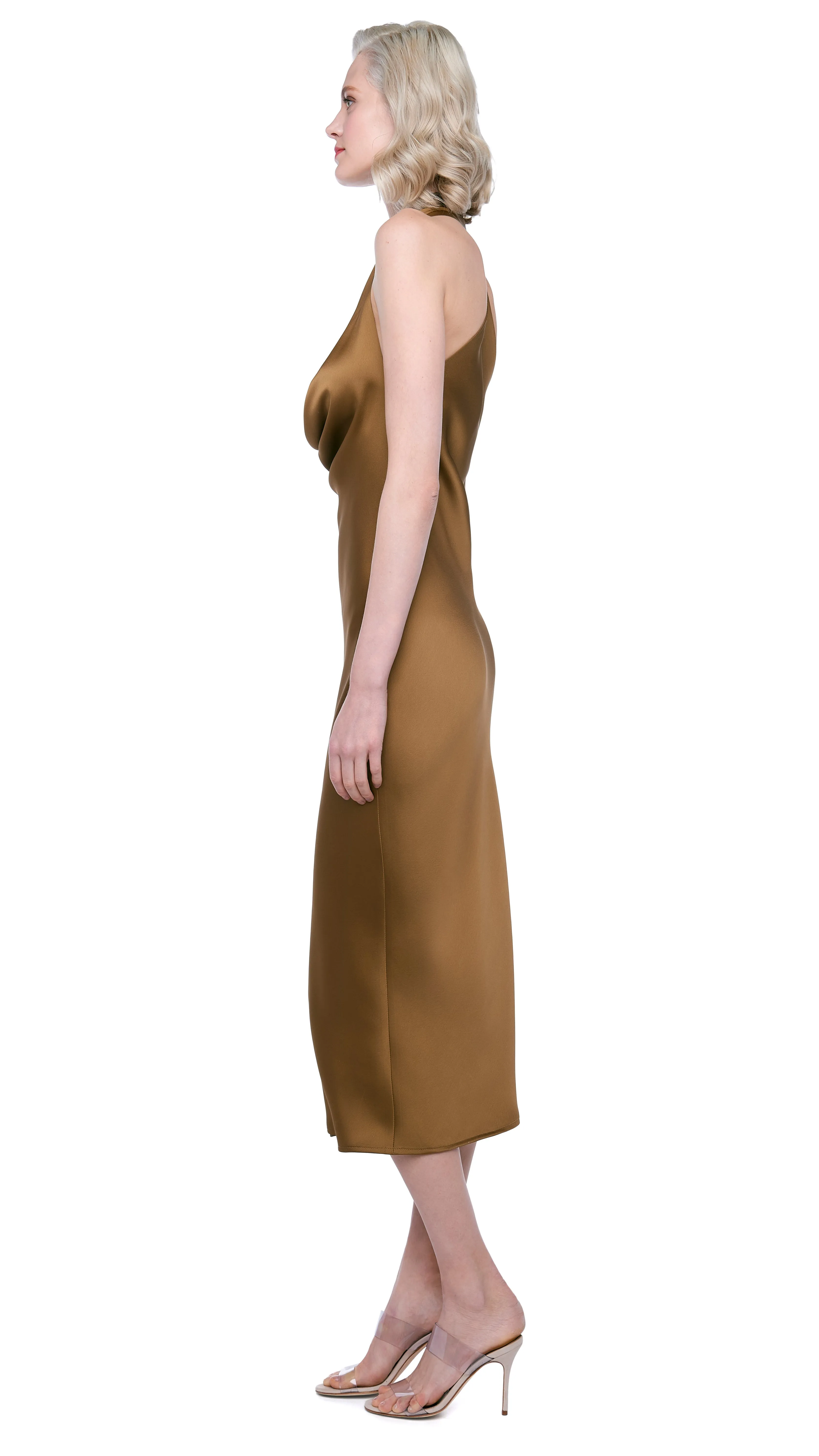 HALTER DRAPE DRESS TO MIDCALF sold by Norma Kamali product image thumbnail 2