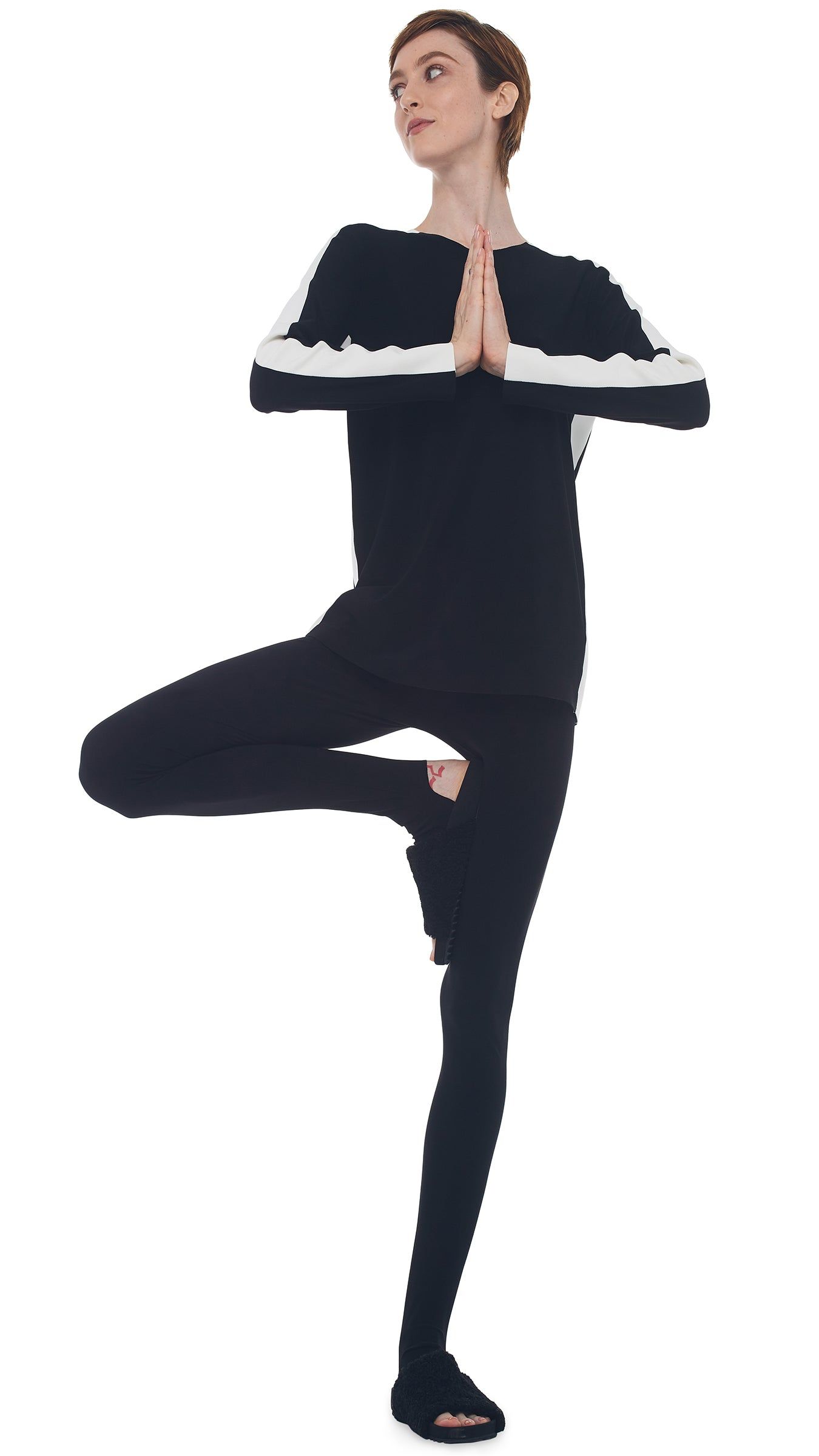 SIDE STRIPE CREW TOP sold by Norma Kamali product image thumbnail 6