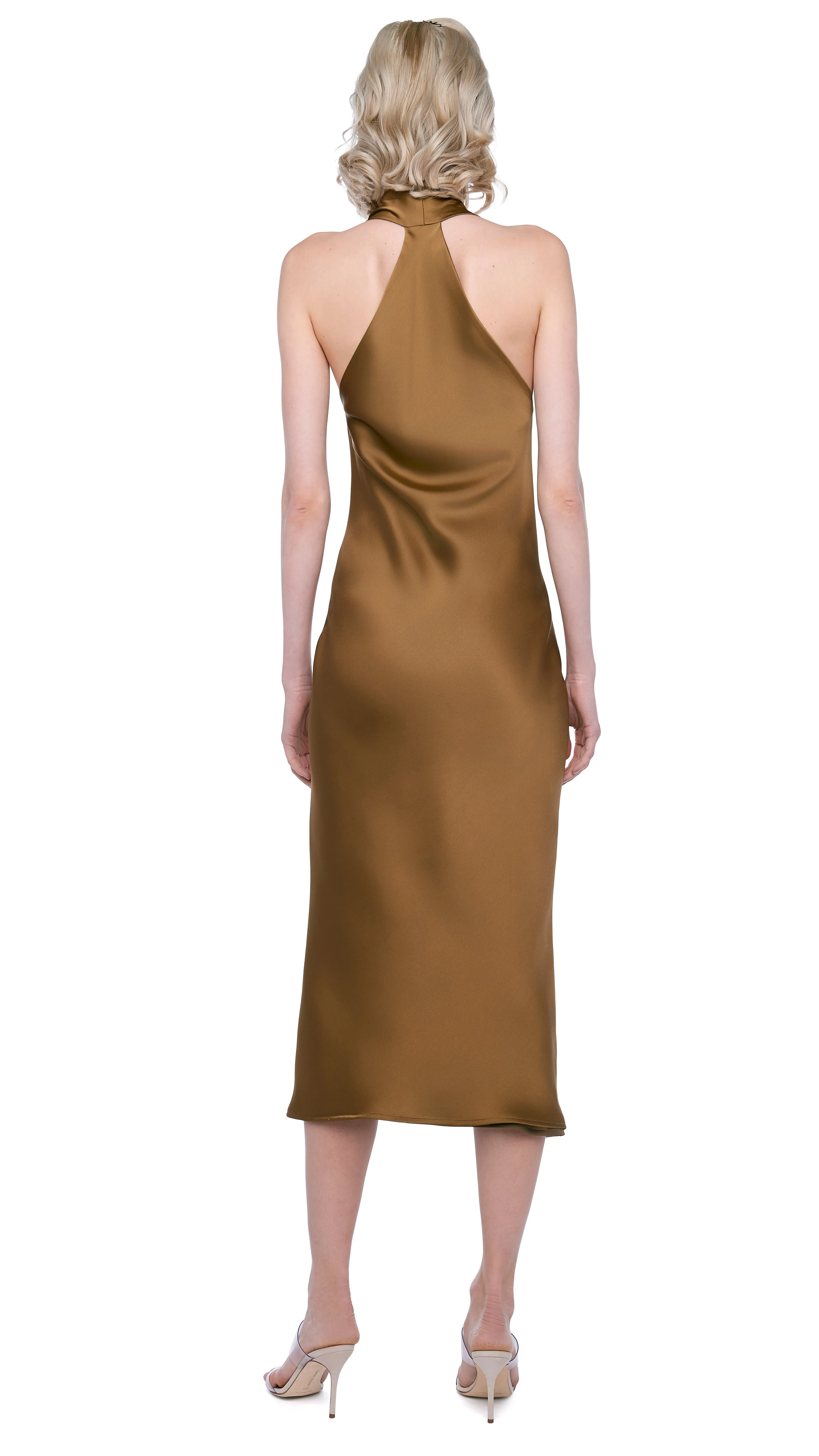 HALTER DRAPE DRESS TO MIDCALF sold by Norma Kamali product image thumbnail 3