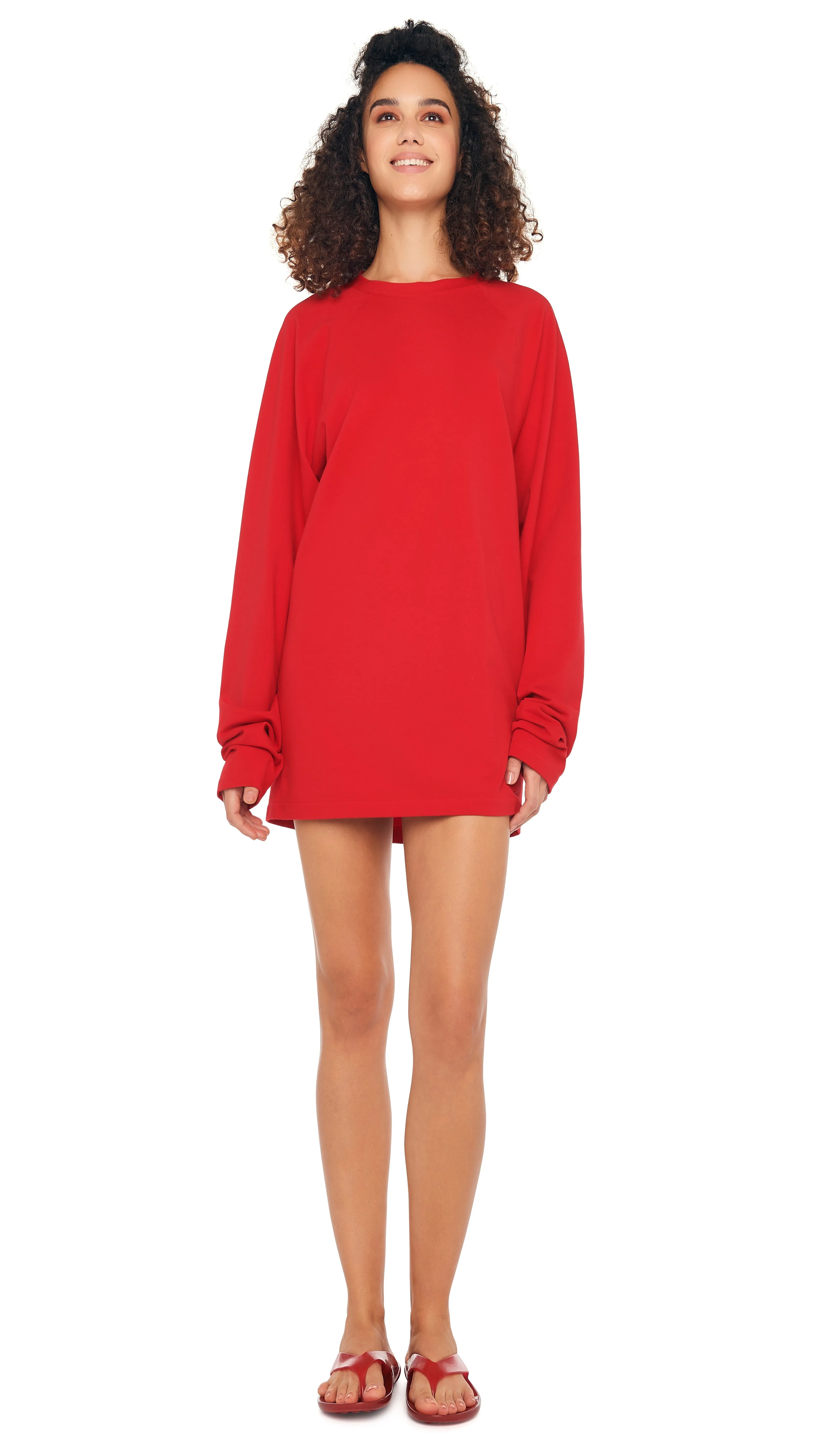 OVERSIZED RAGLAN SLEEVE MINI DRESS sold by Norma Kamali