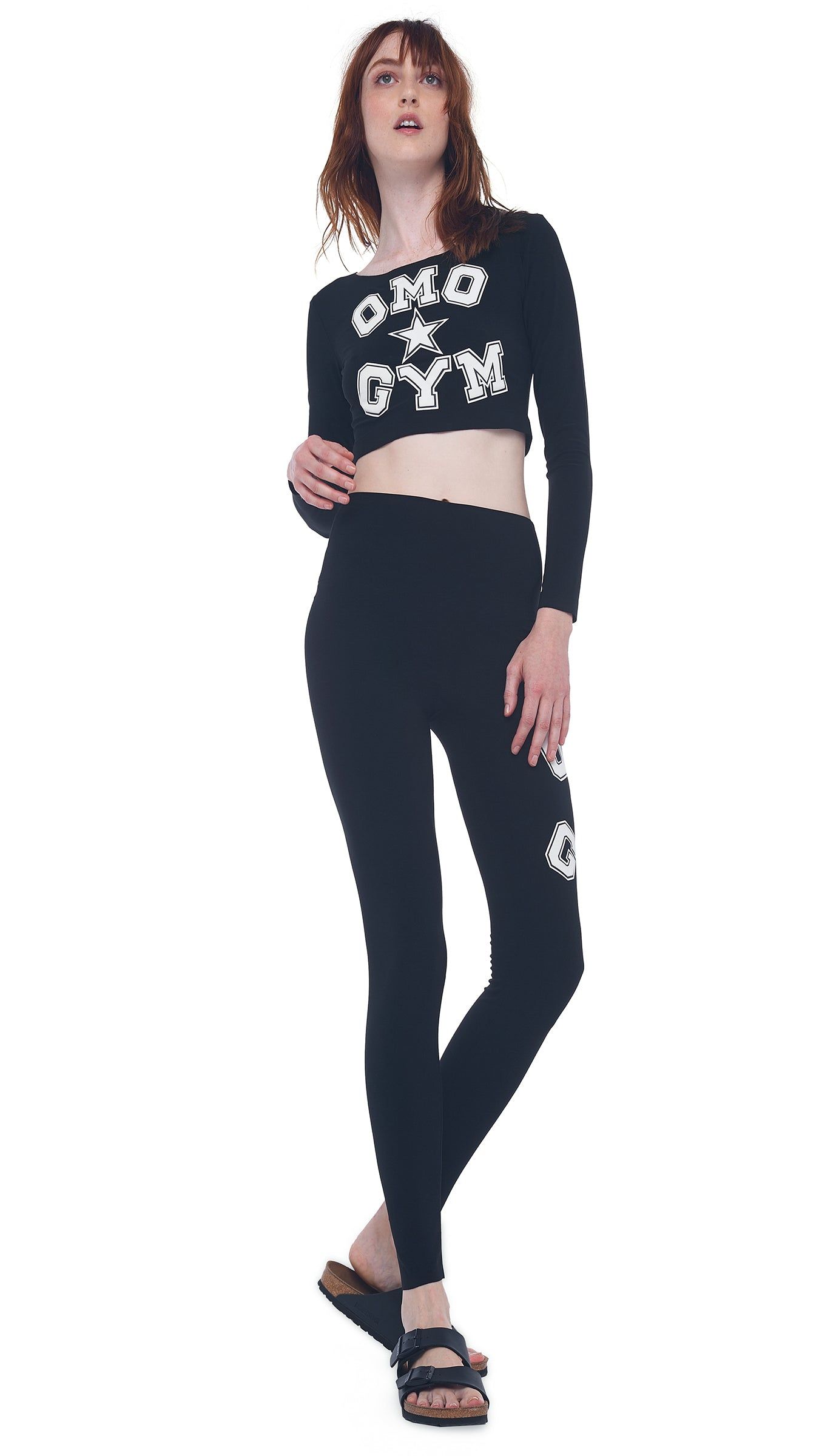 OMO LONG SLEEVE CROP TOP sold by Norma Kamali product image thumbnail 4