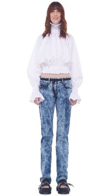 TURTLE PEASANT TOP sold by Norma Kamali