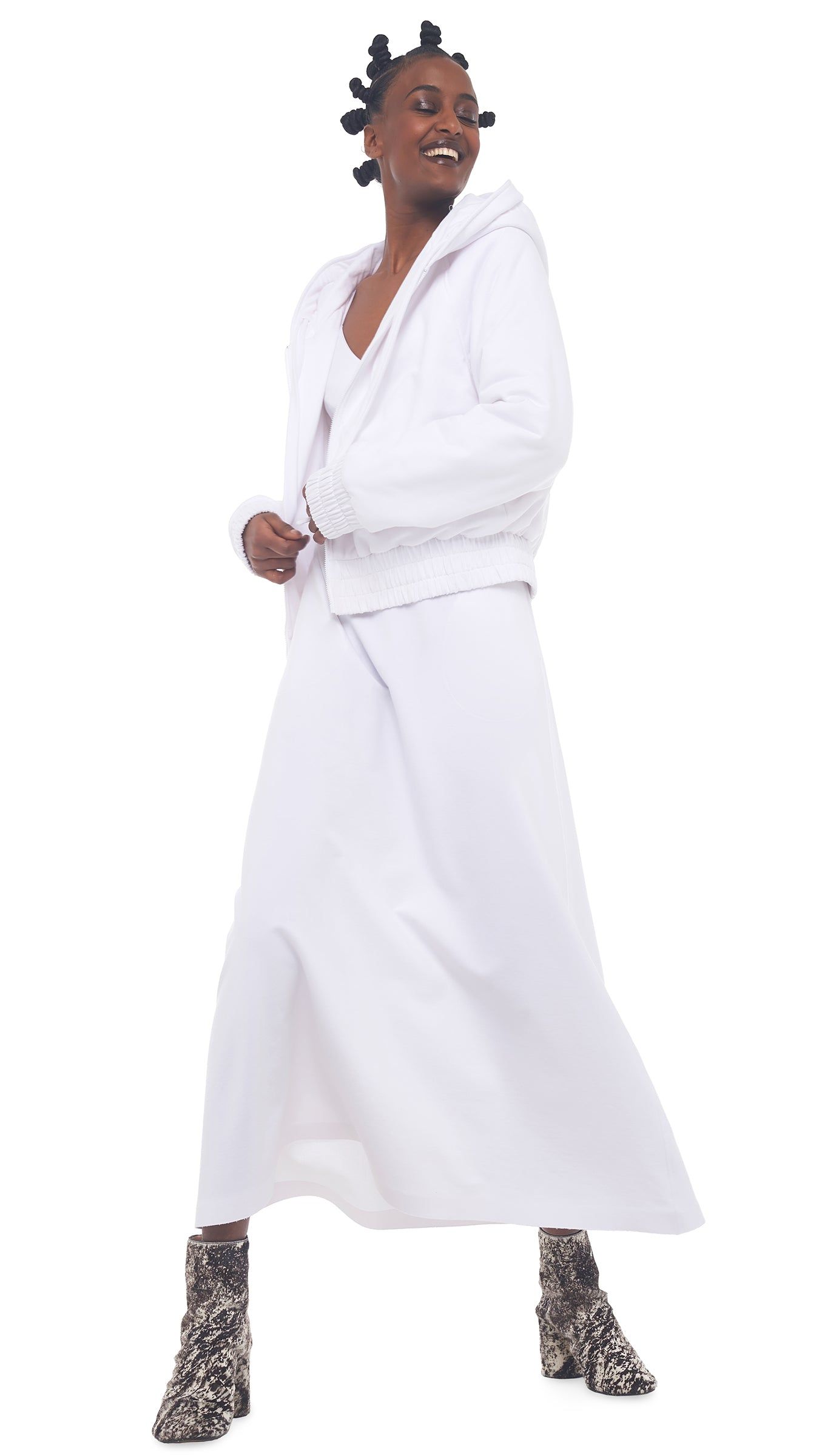 HOODED BOMBER JACKET sold by Norma Kamali product image thumbnail 4