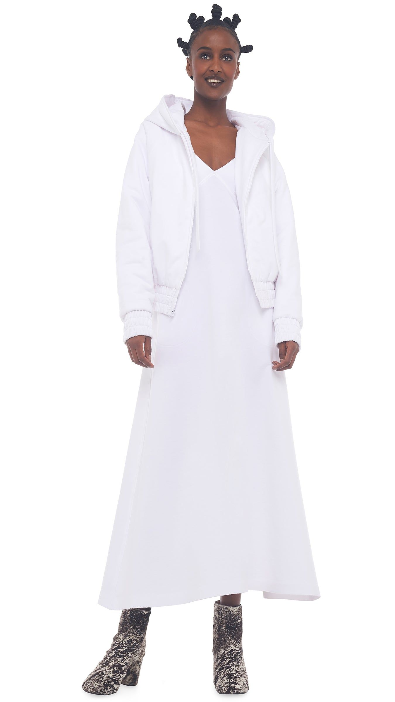 HOODED BOMBER JACKET sold by Norma Kamali