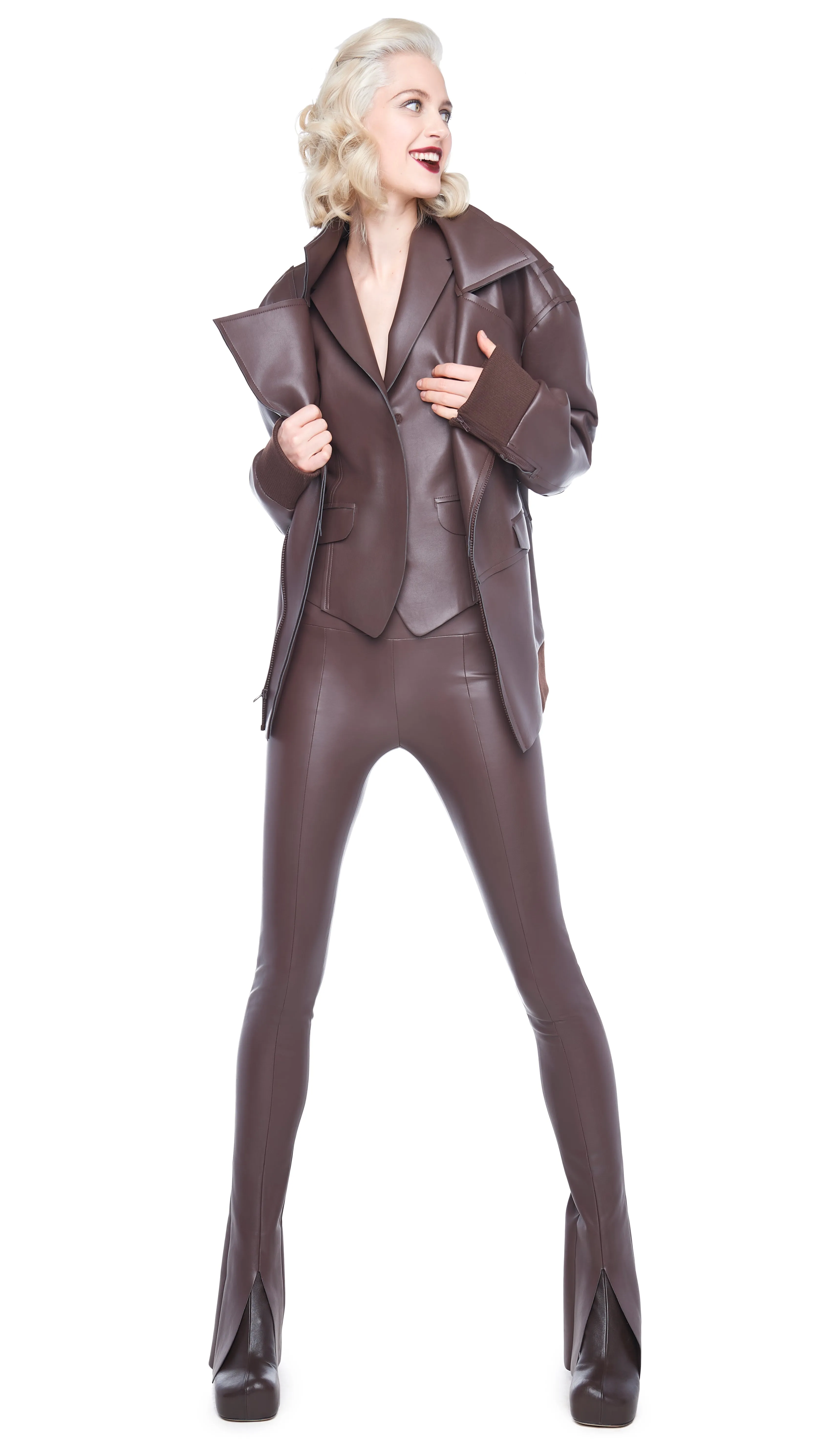 OVERSIZED MOTO JACKET sold by Norma Kamali product image thumbnail 4