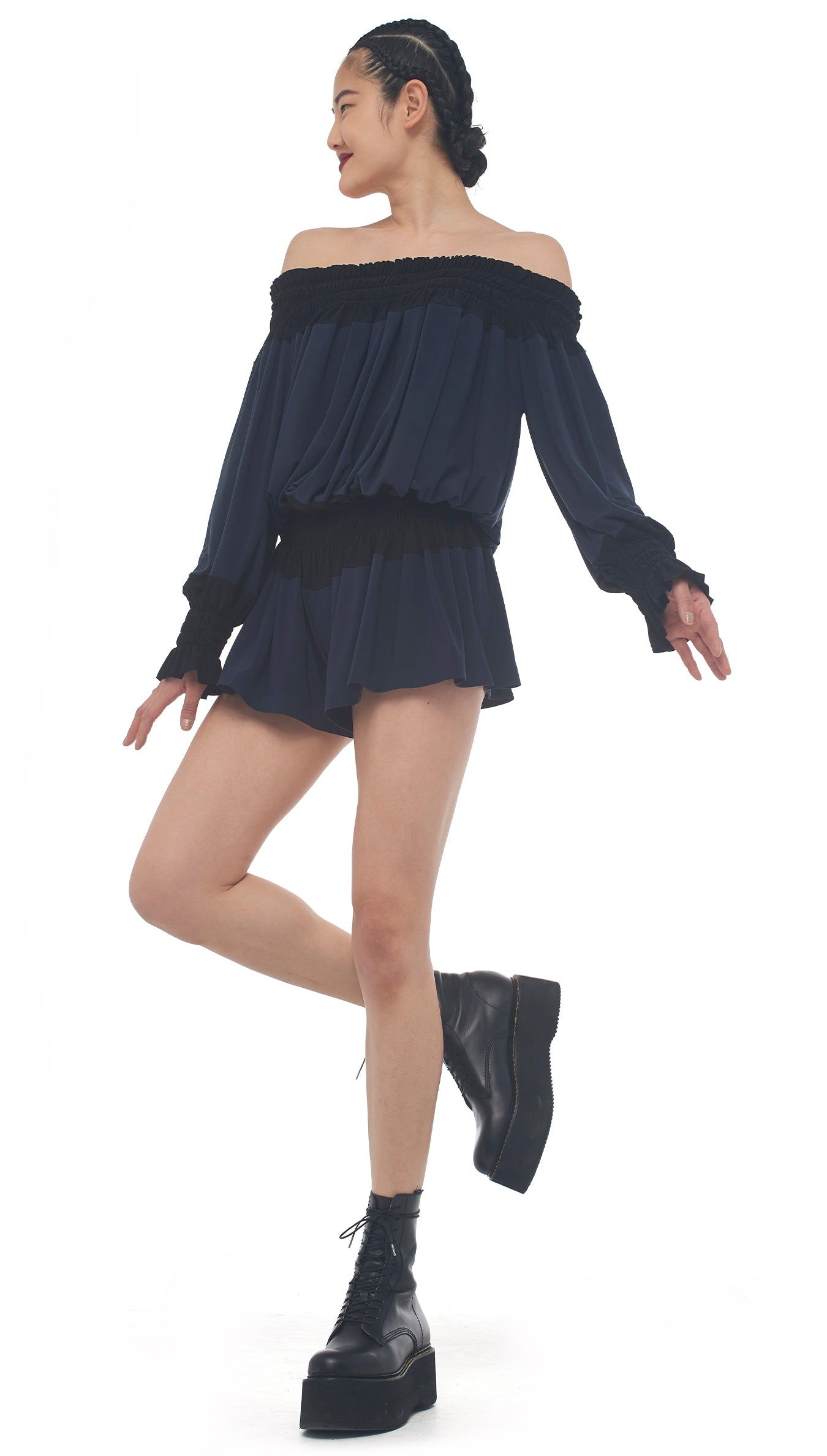 SPLICED PEASANT JUMPSHORT sold by Norma Kamali product image thumbnail 4