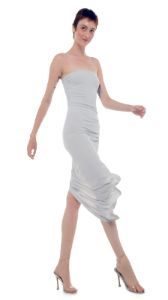 SIDE DRAPE LONG SKIRT sold by Norma Kamali