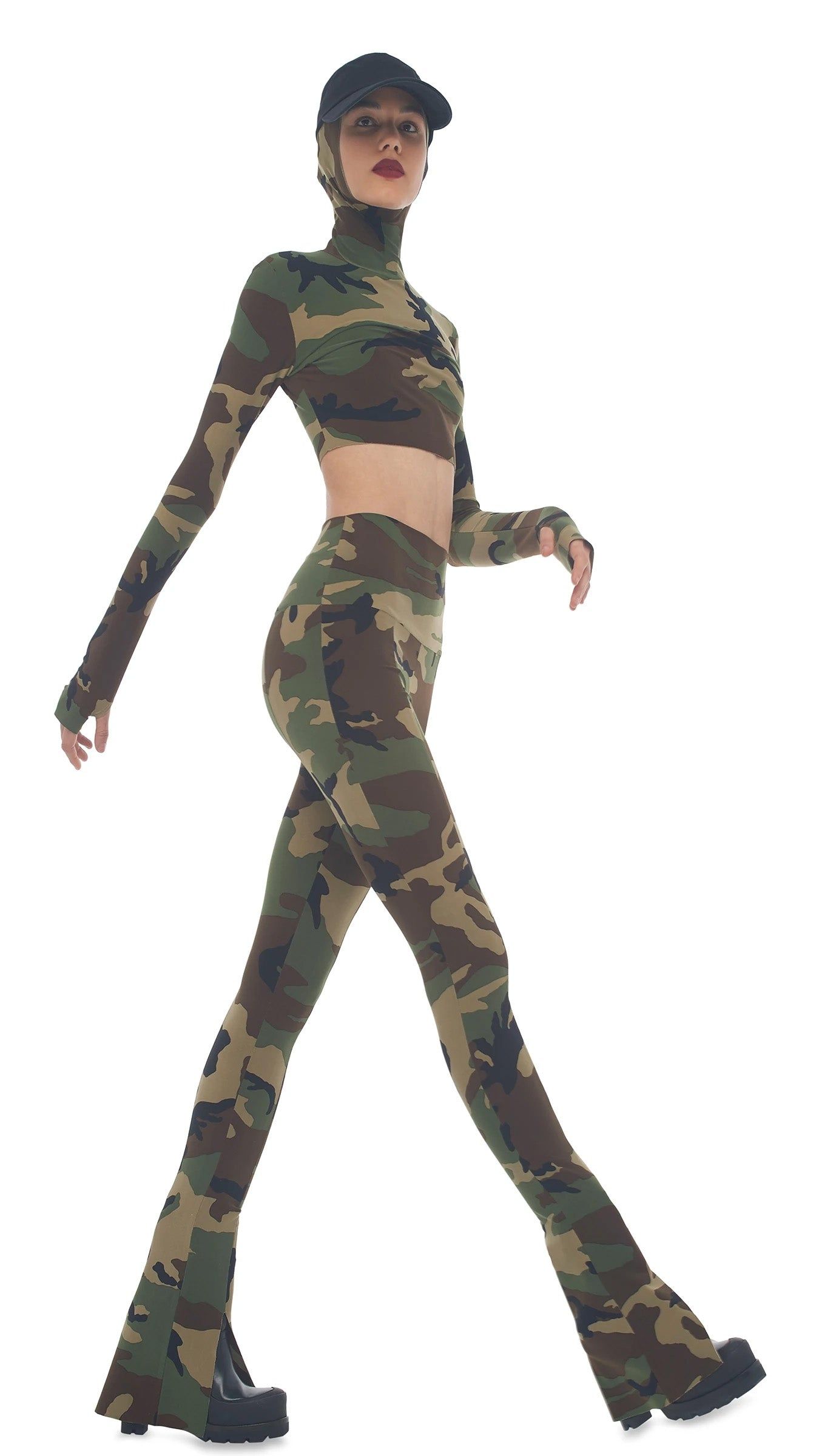 TURTLE SKULL CAP CROP TOP sold by Norma Kamali product image thumbnail 5