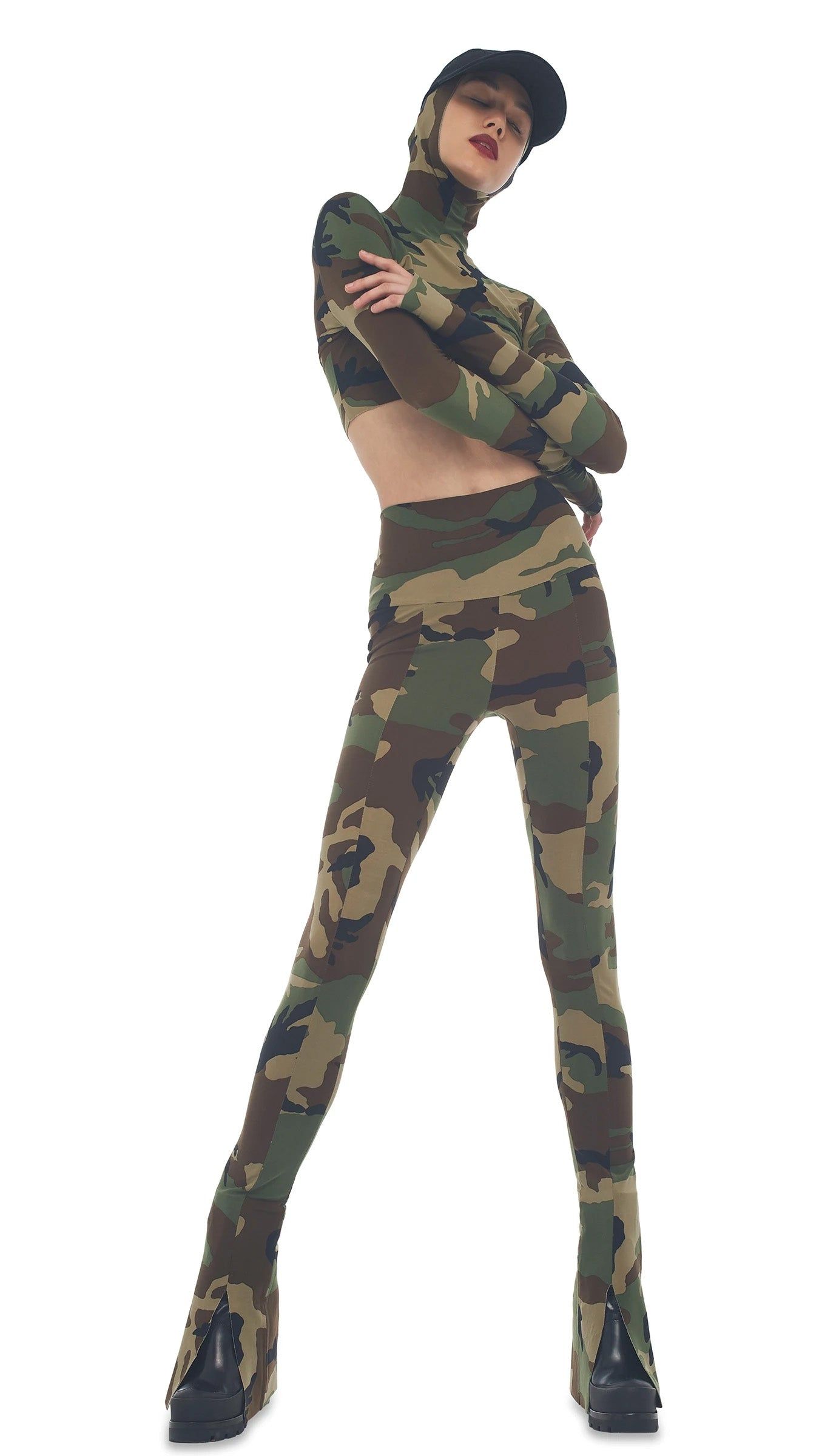 TURTLE SKULL CAP CROP TOP sold by Norma Kamali product image thumbnail 4