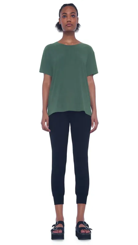 SHORT SLEEVE BOXY TOP made by Norma Kamali