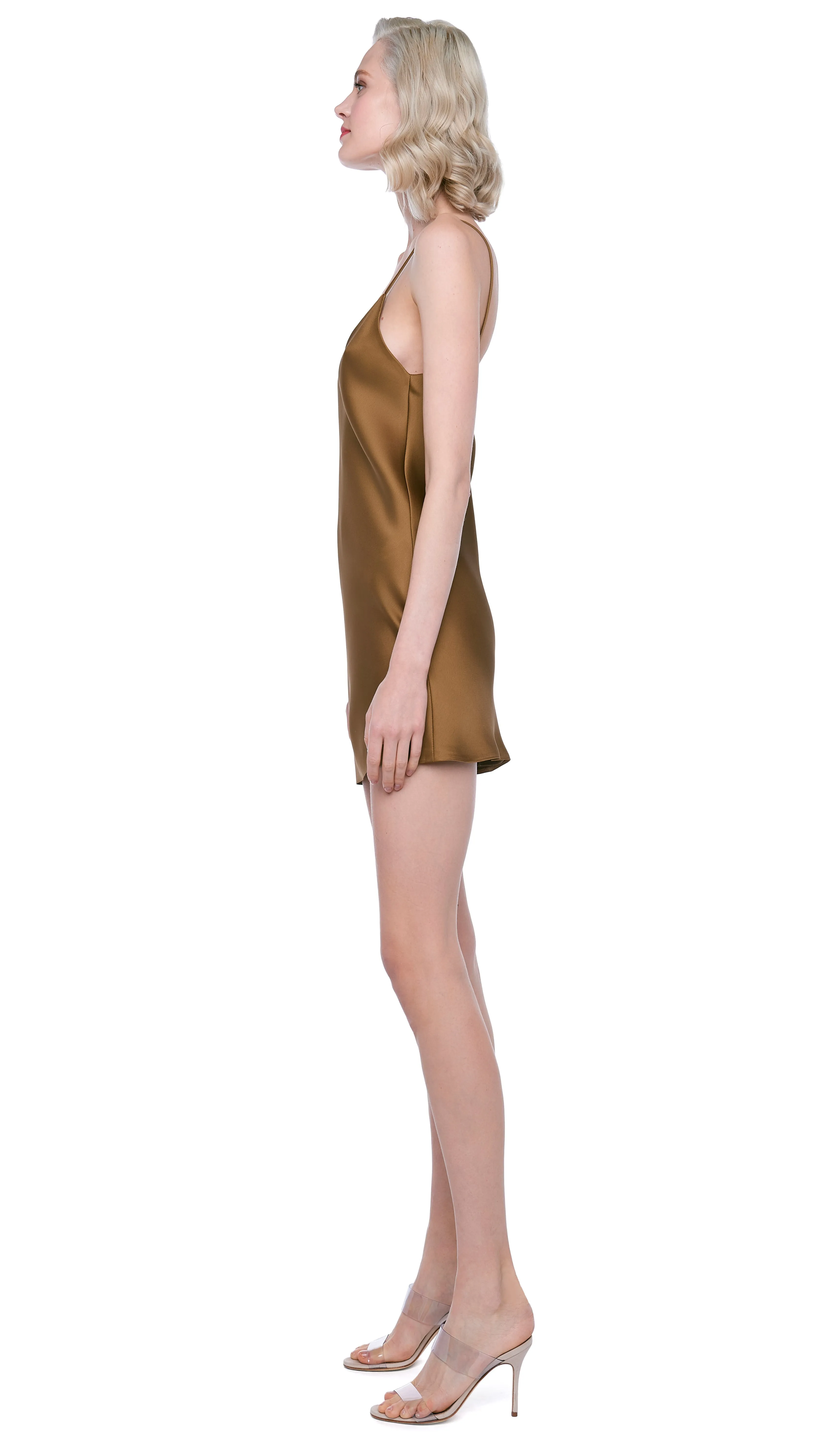 BIAS SLIP MINI DRESS sold by Norma Kamali product image thumbnail 2