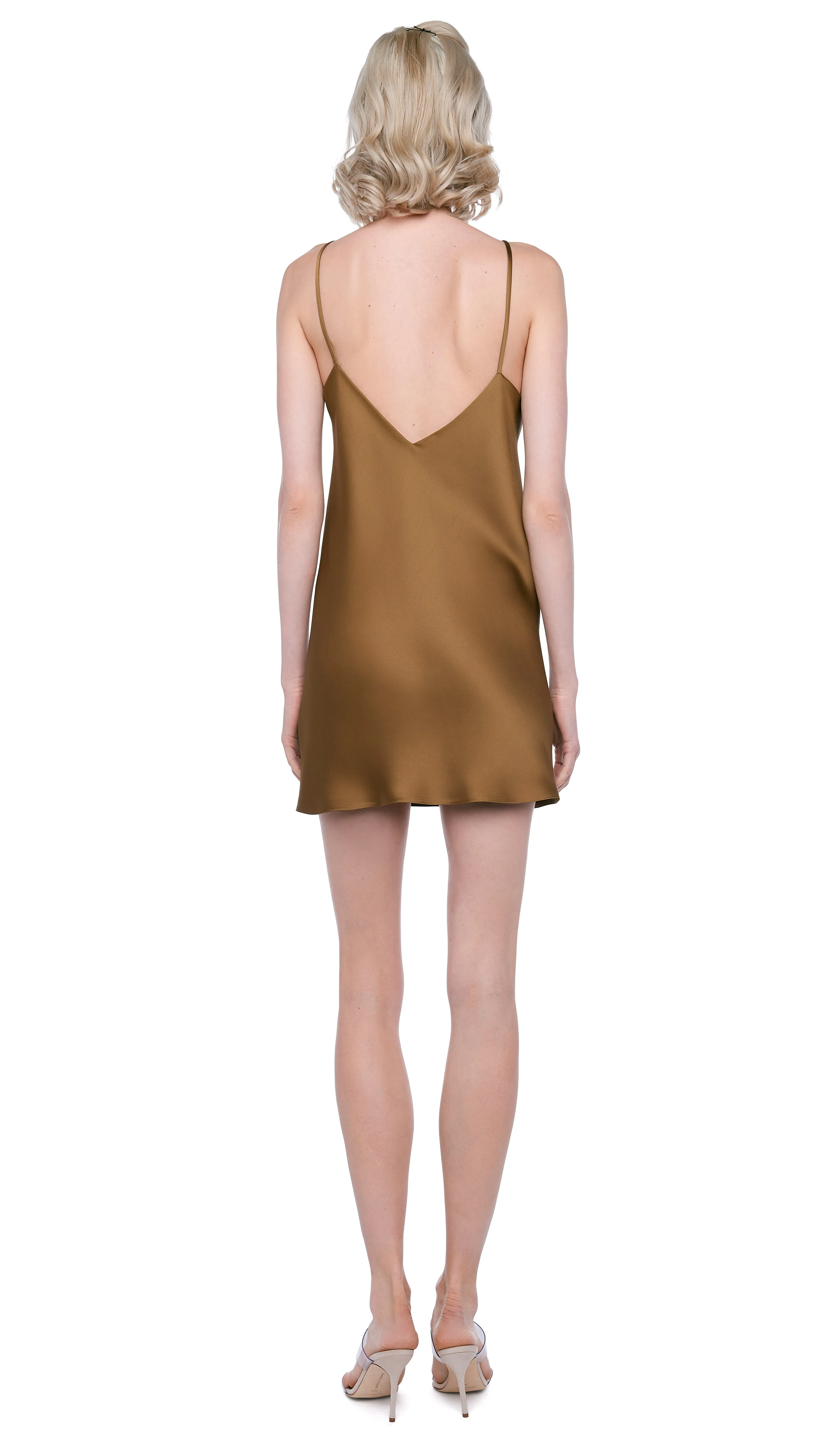 BIAS SLIP MINI DRESS sold by Norma Kamali product image thumbnail 3