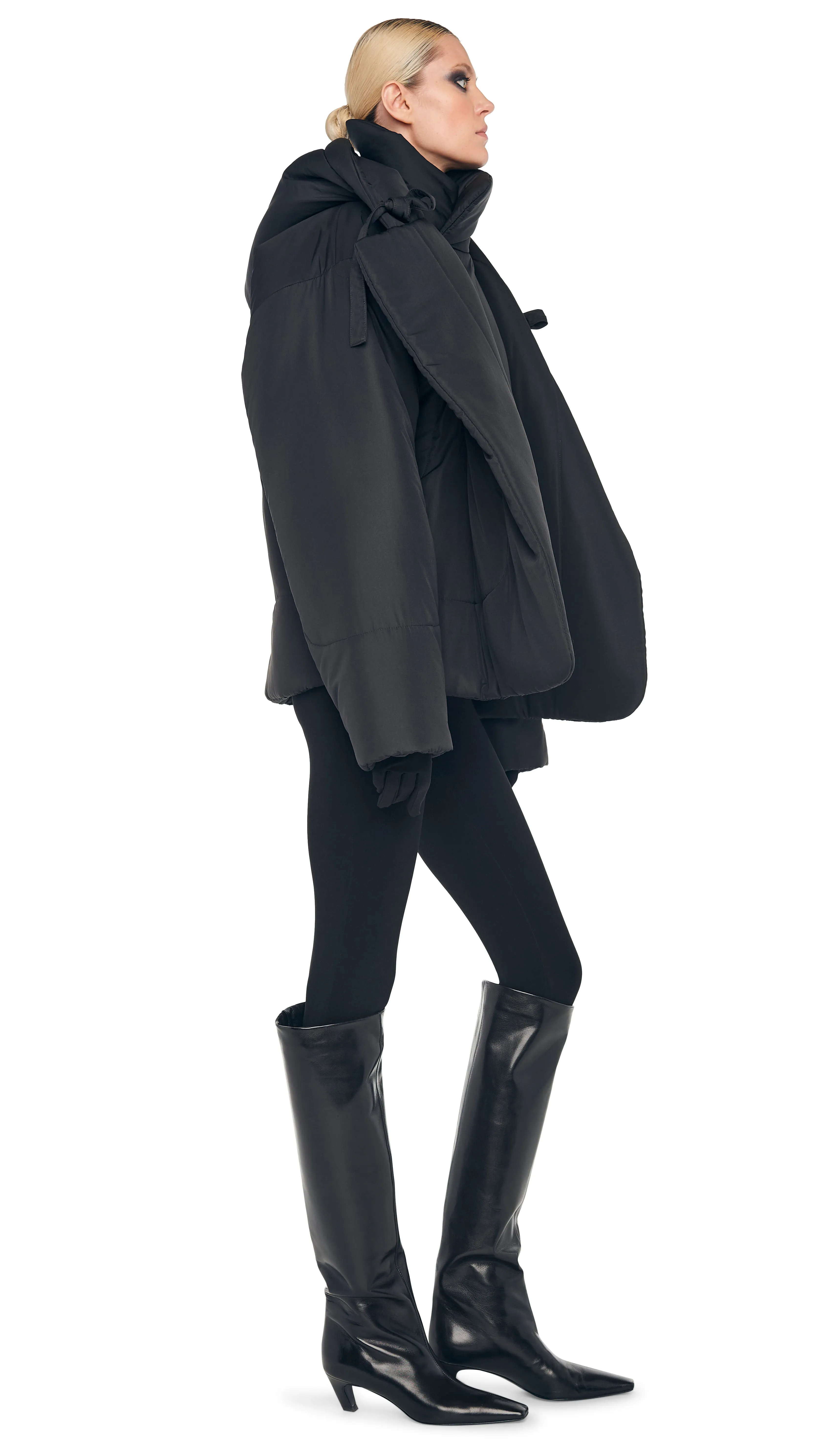 HOODED SLEEPING BAG COAT SHORT sold by Norma Kamali product image thumbnail 4