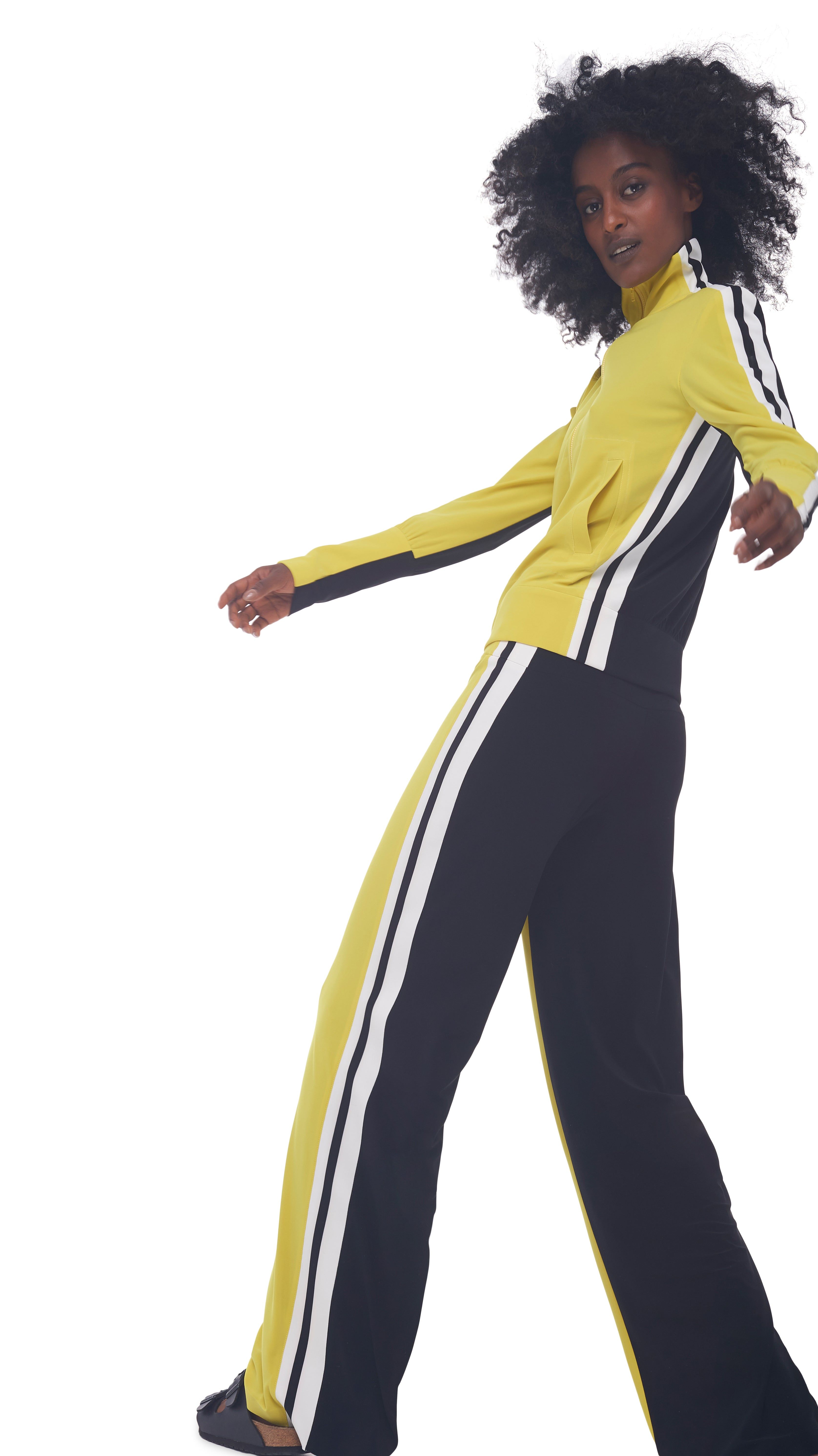 SIDE STRIPE STRAIGHT PANT sold by Norma Kamali product image thumbnail 6