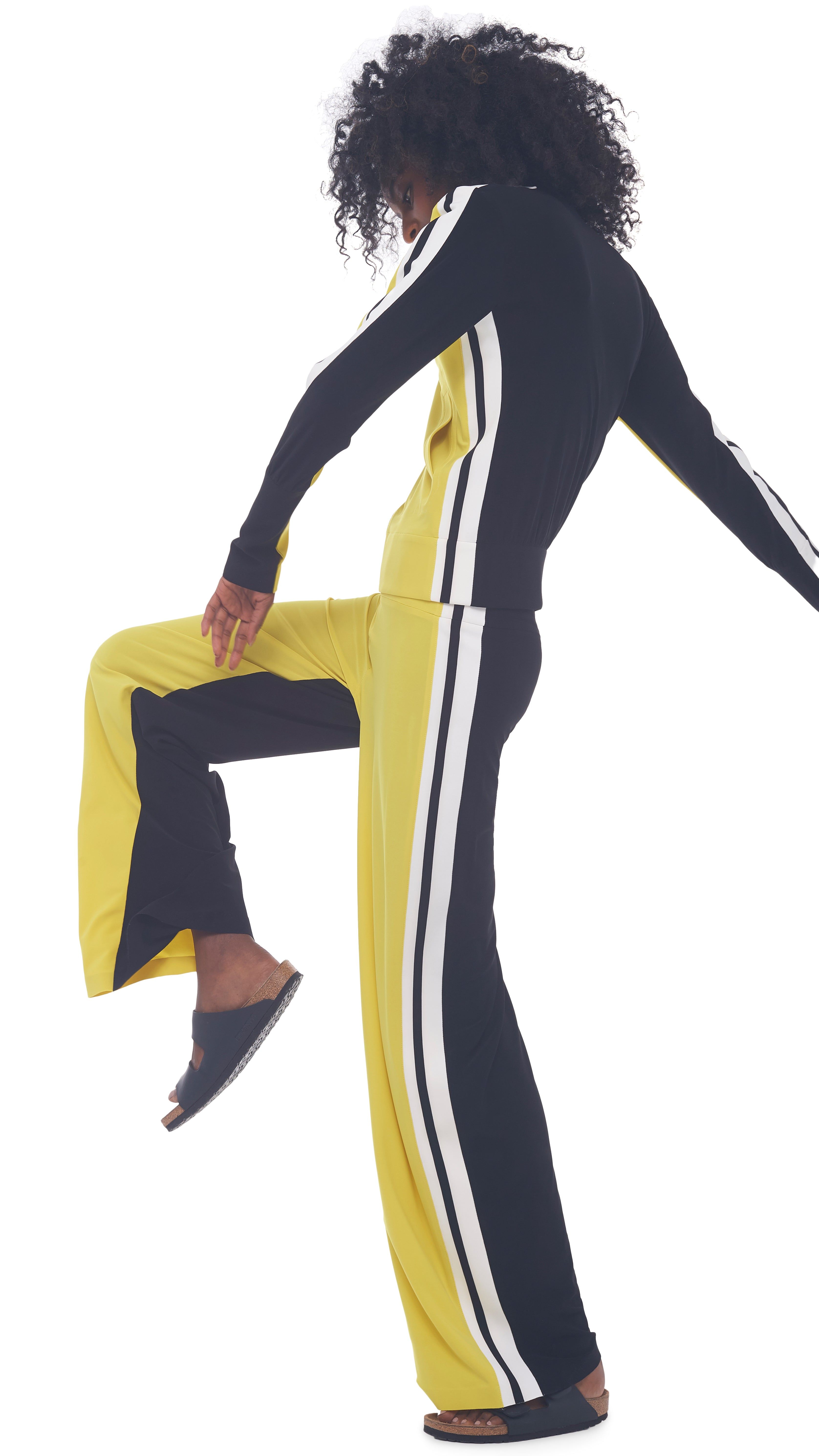 SIDE STRIPE STRAIGHT PANT sold by Norma Kamali product image thumbnail 4