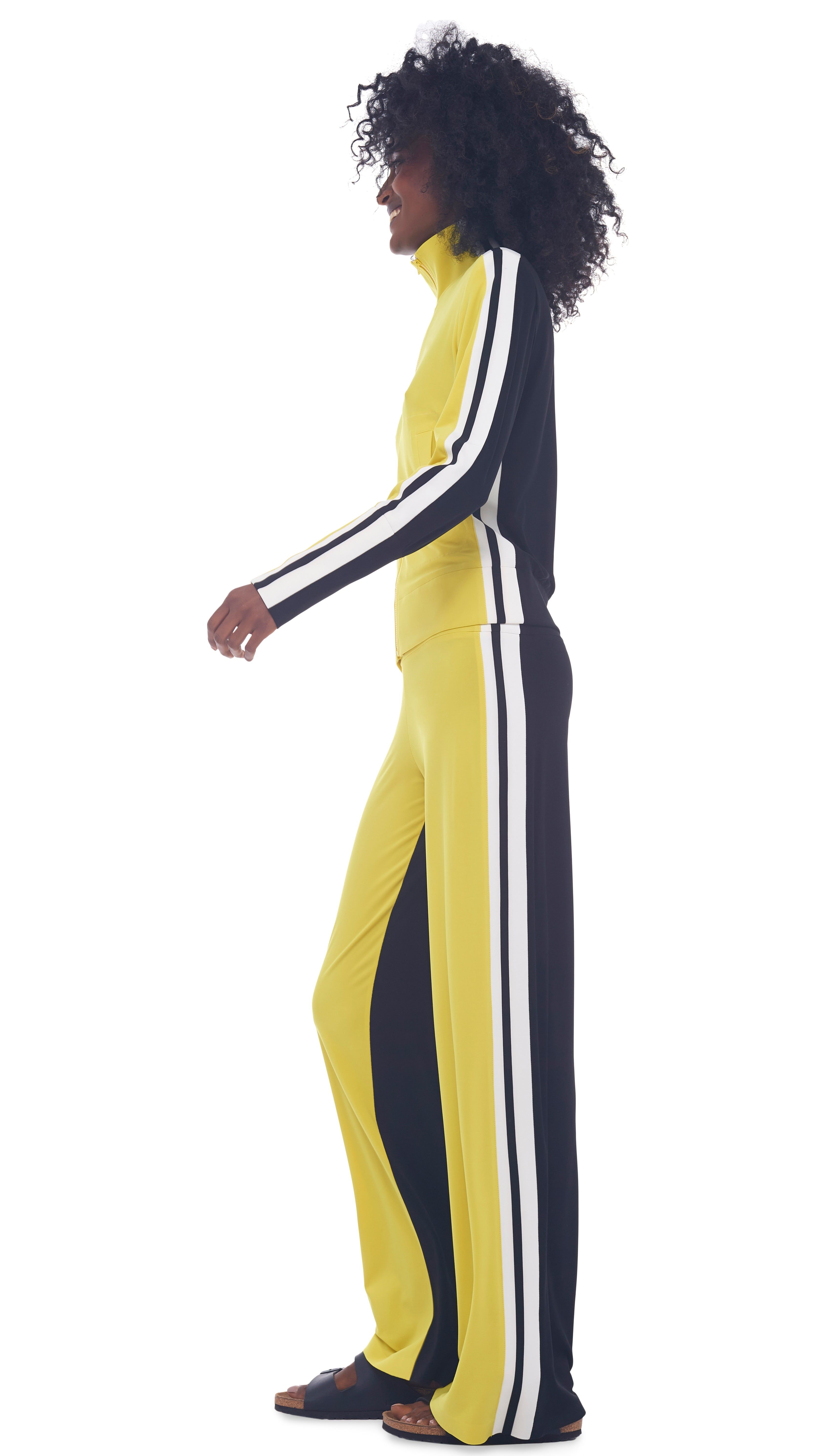 SIDE STRIPE STRAIGHT PANT sold by Norma Kamali