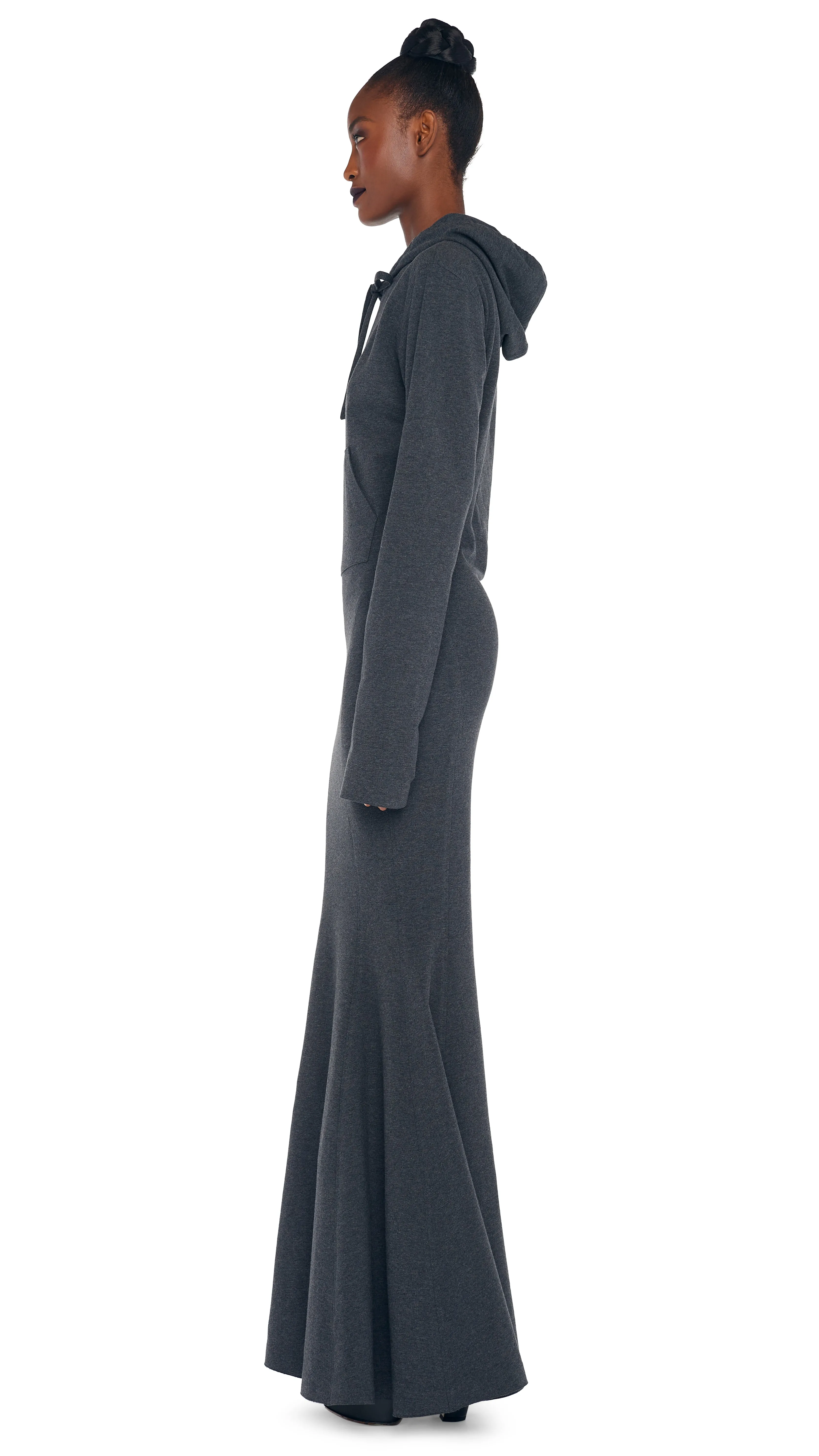 HOODED FISHTAIL GOWN sold by Norma Kamali product image thumbnail 2