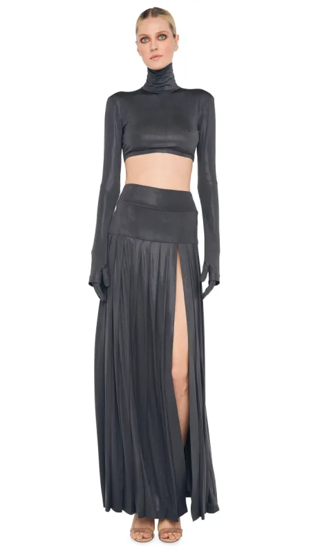 CROPPED LONG SLEEVE TURTLE TOP made by Sweats