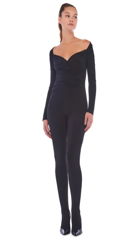 SWEETHEART CATSUIT W/ FOOTIE sold by Norma Kamali