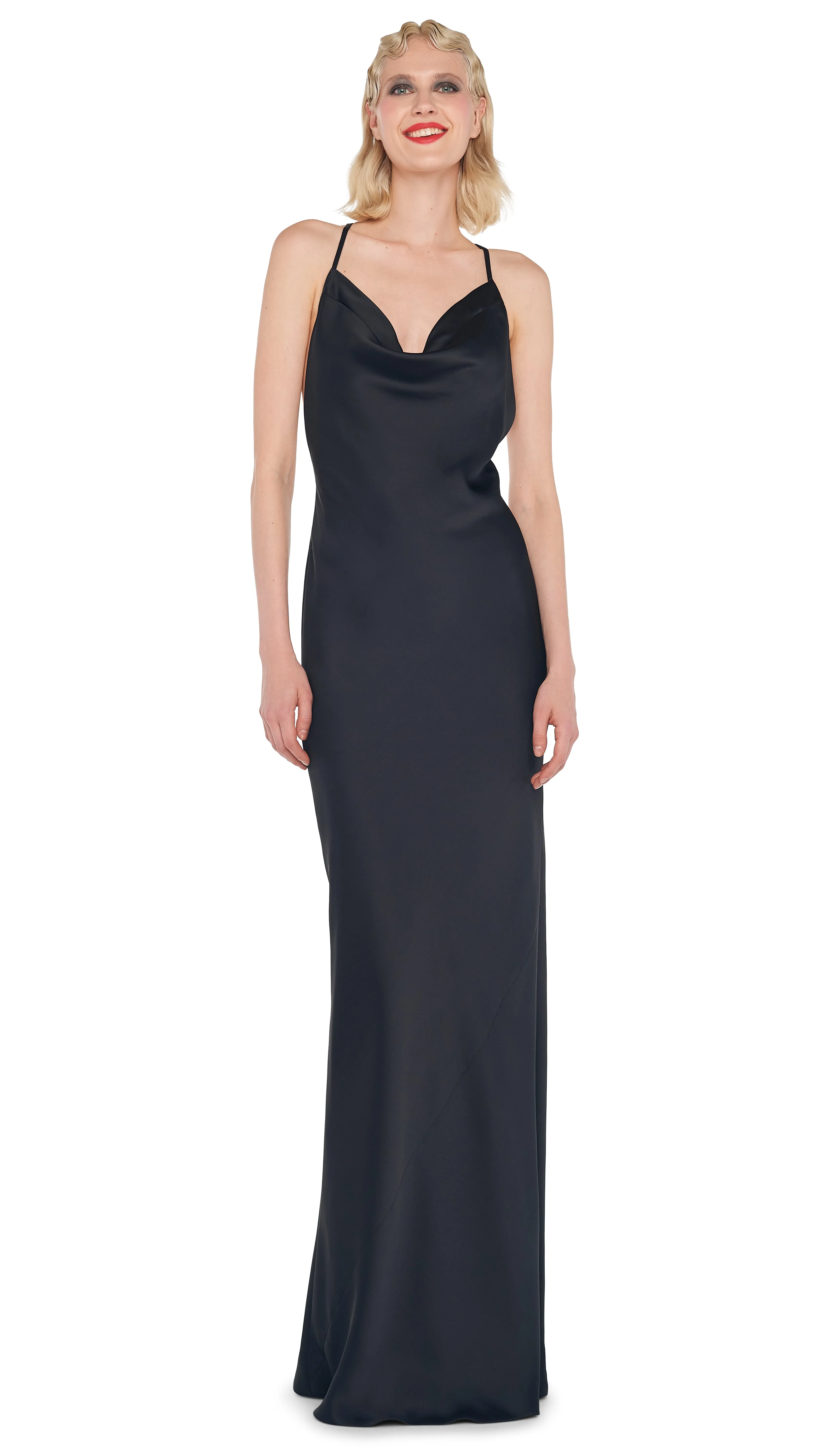 CROSS BACK BIAS GOWN sold by Norma Kamali