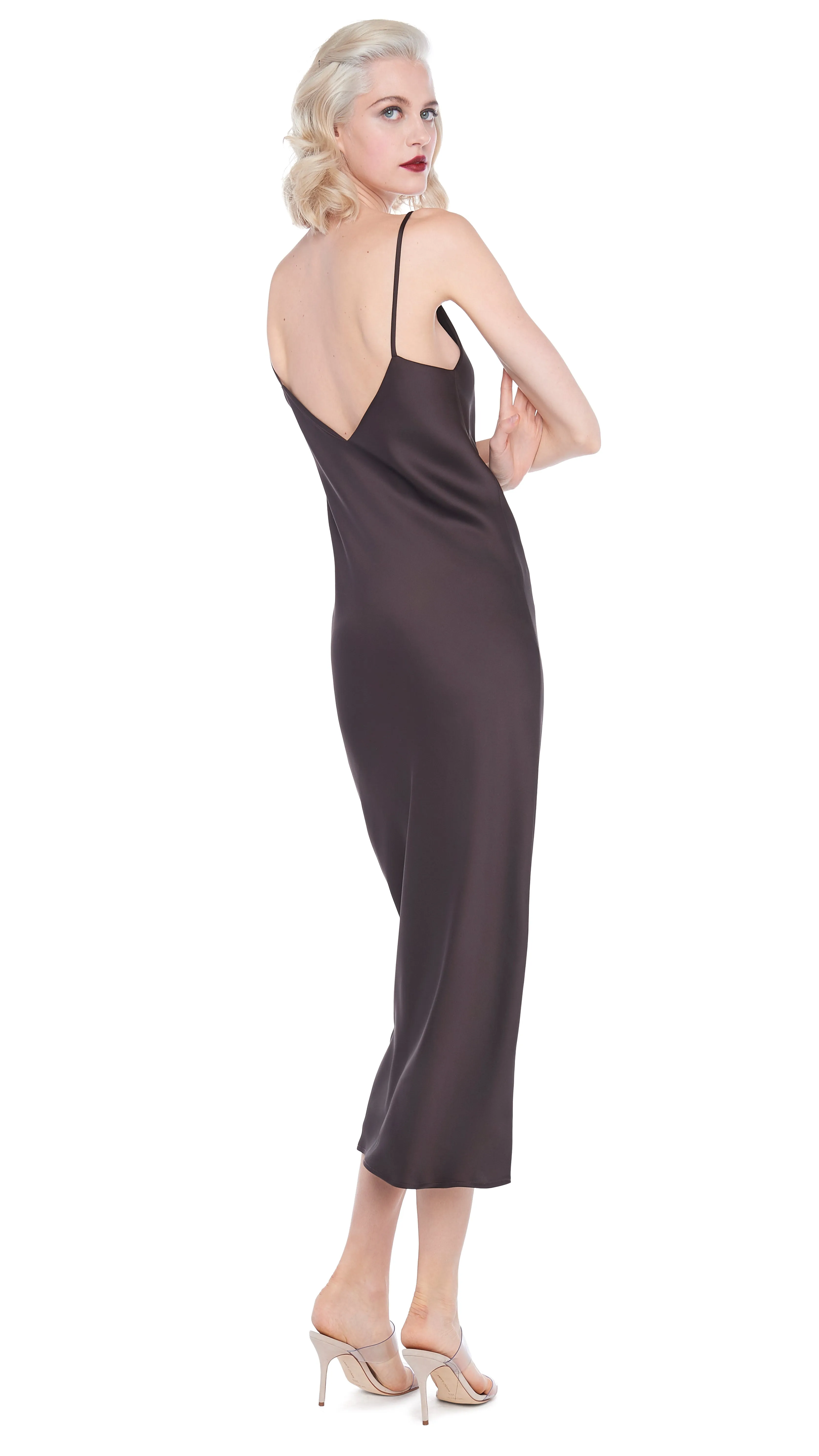 BIAS SLIP DRESS TO MIDCALF sold by Norma Kamali product image thumbnail 5