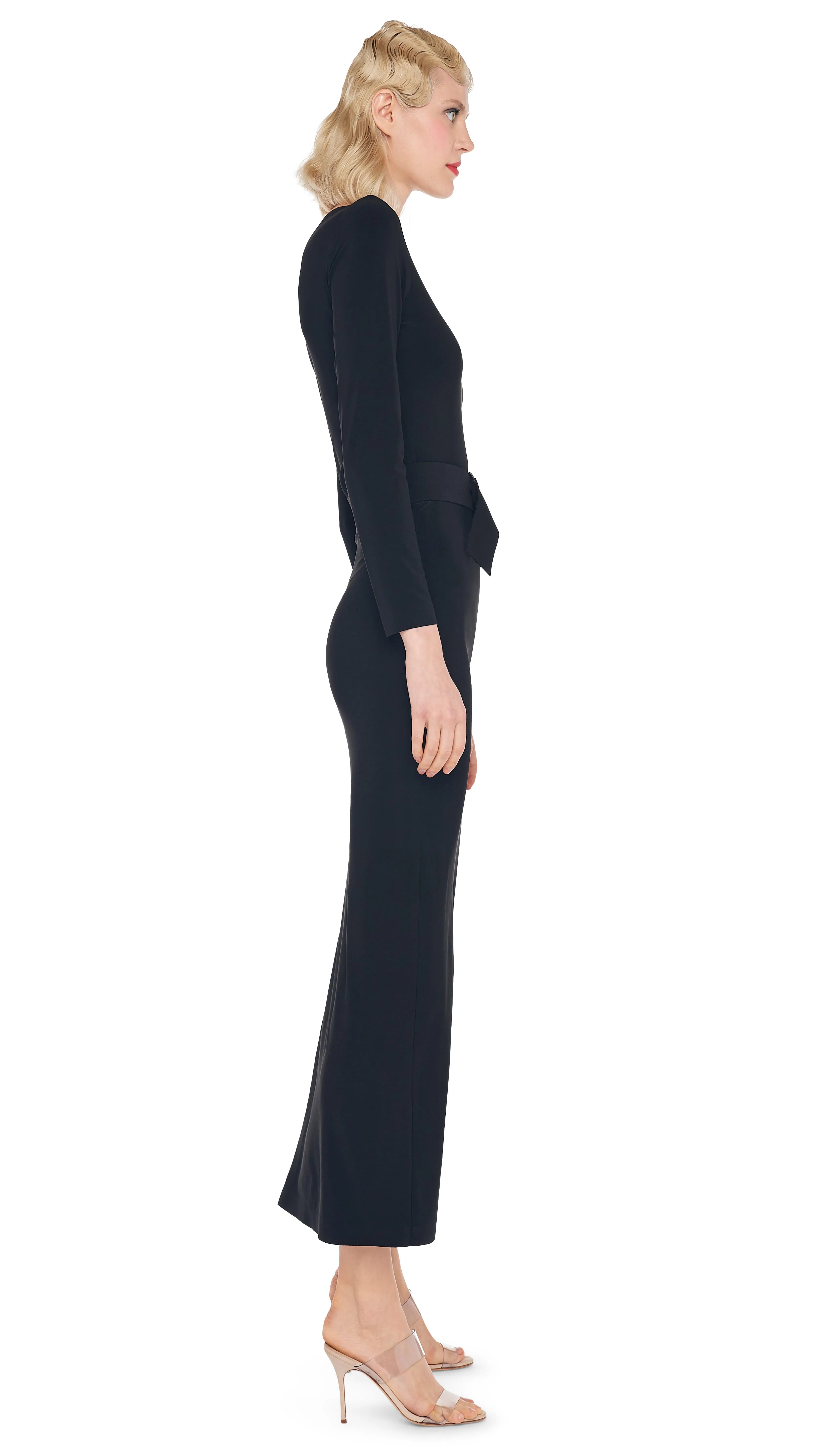 DROP SHOULDER SIDE SLIT GOWN sold by Norma Kamali product image thumbnail 4