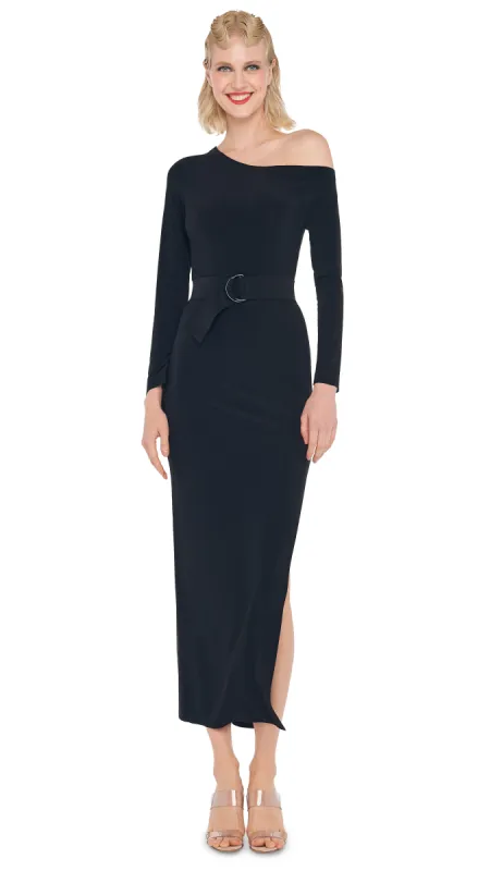 DROP SHOULDER SIDE SLIT GOWN sold by Norma Kamali