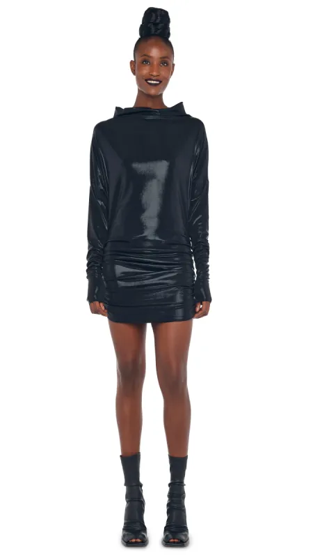 ALL IN ONE SHIRRED MINI DRESS sold by Norma Kamali