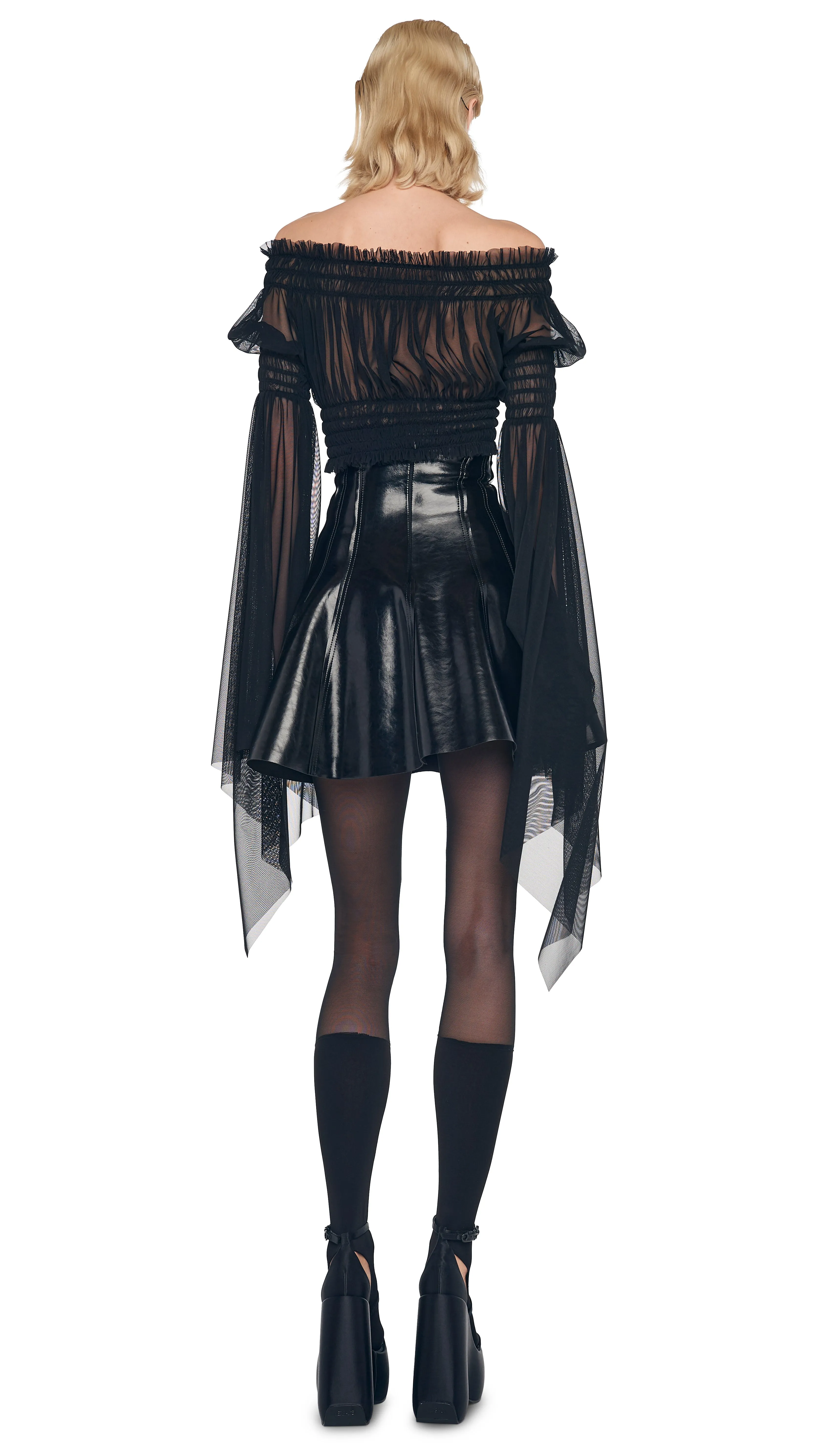 PEASANT CROPPED TOP sold by Norma Kamali product image thumbnail 3