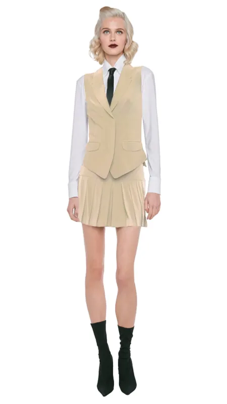 PLEATED MICRO SKIRT sold by Norma Kamali